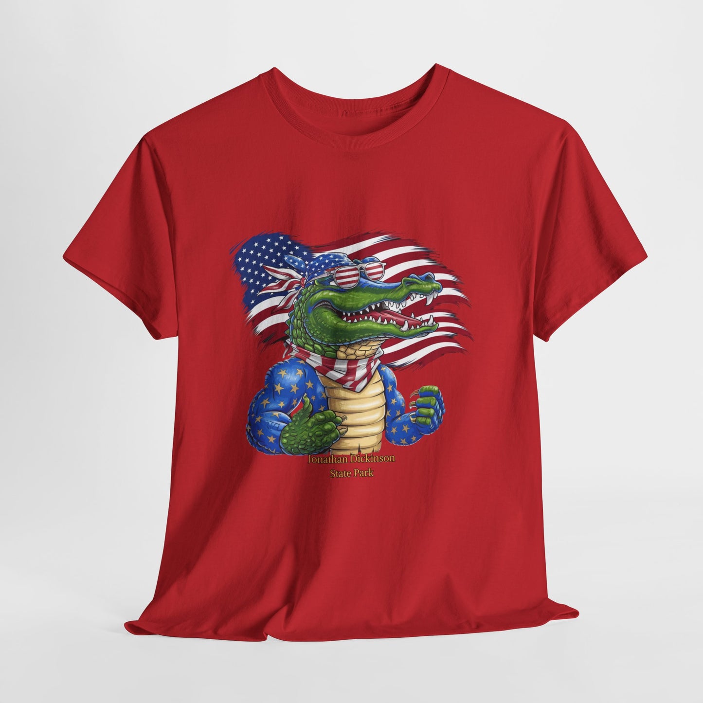 4th of July Alligator T-Shirt – Jonathan Dickinson State Park Patriotic USA Gator Tee