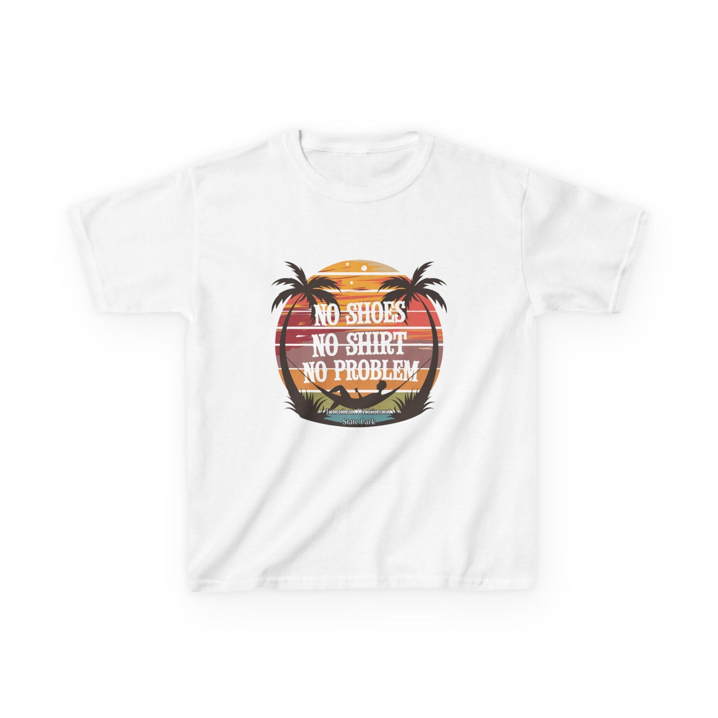 Jonathan Dickinson State Park No Shoes Kids Heavy Cotton™ Tee