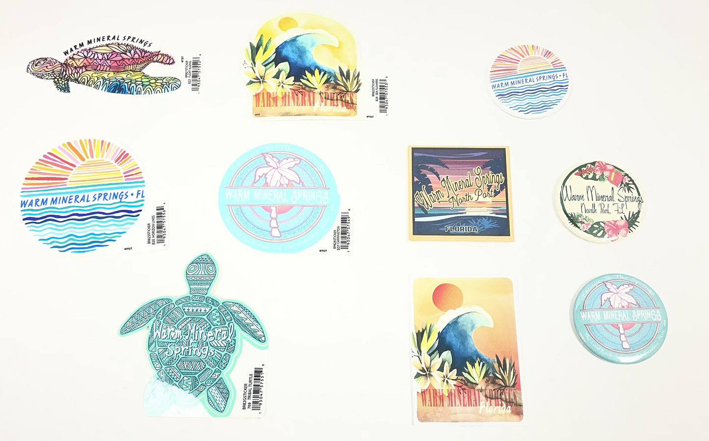 Warm Mineral Springs Stickers & Magnets Collection 1
