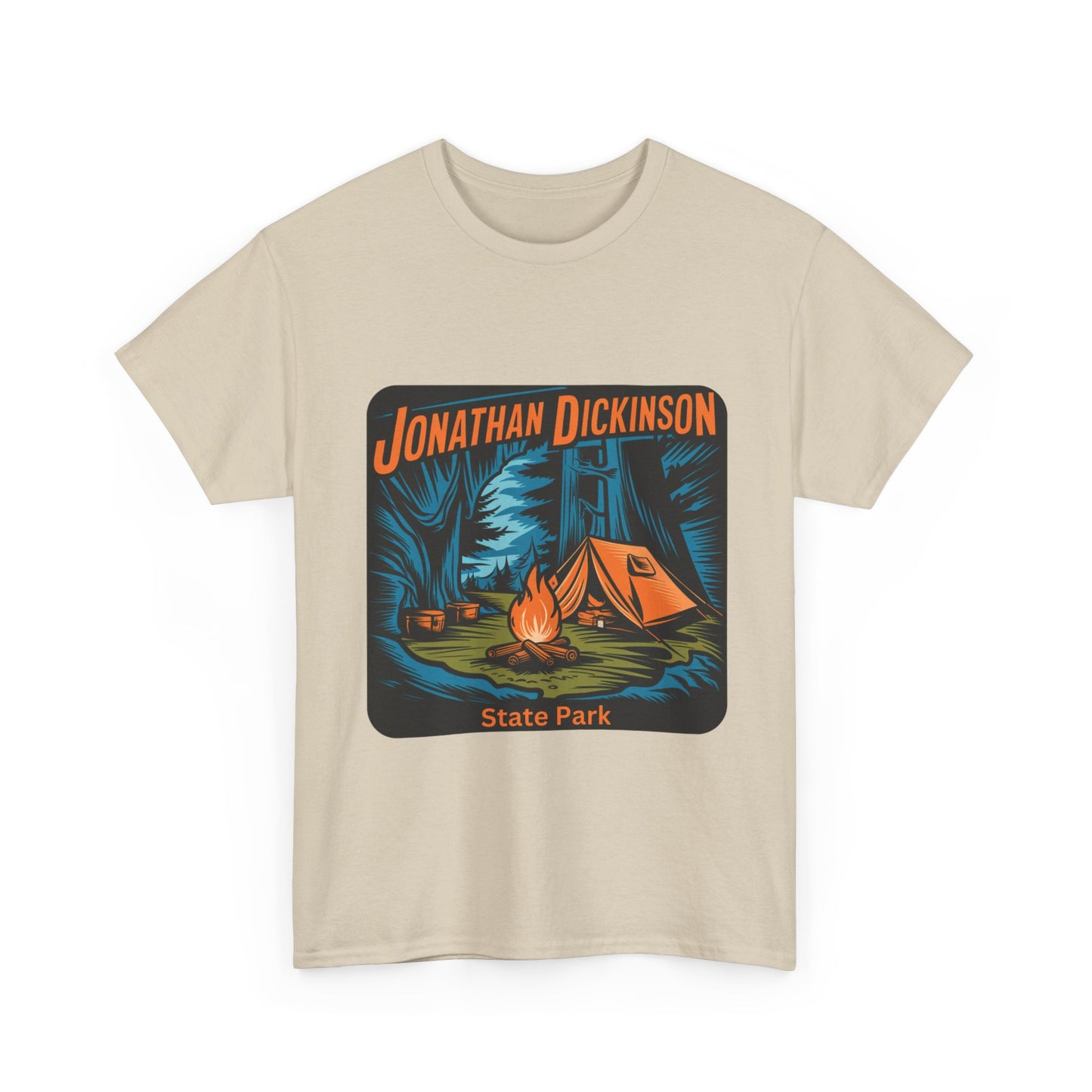 Camping Adventure T-Shirt – Jonathan Dickinson State Park Florida Campfire Nature Tee