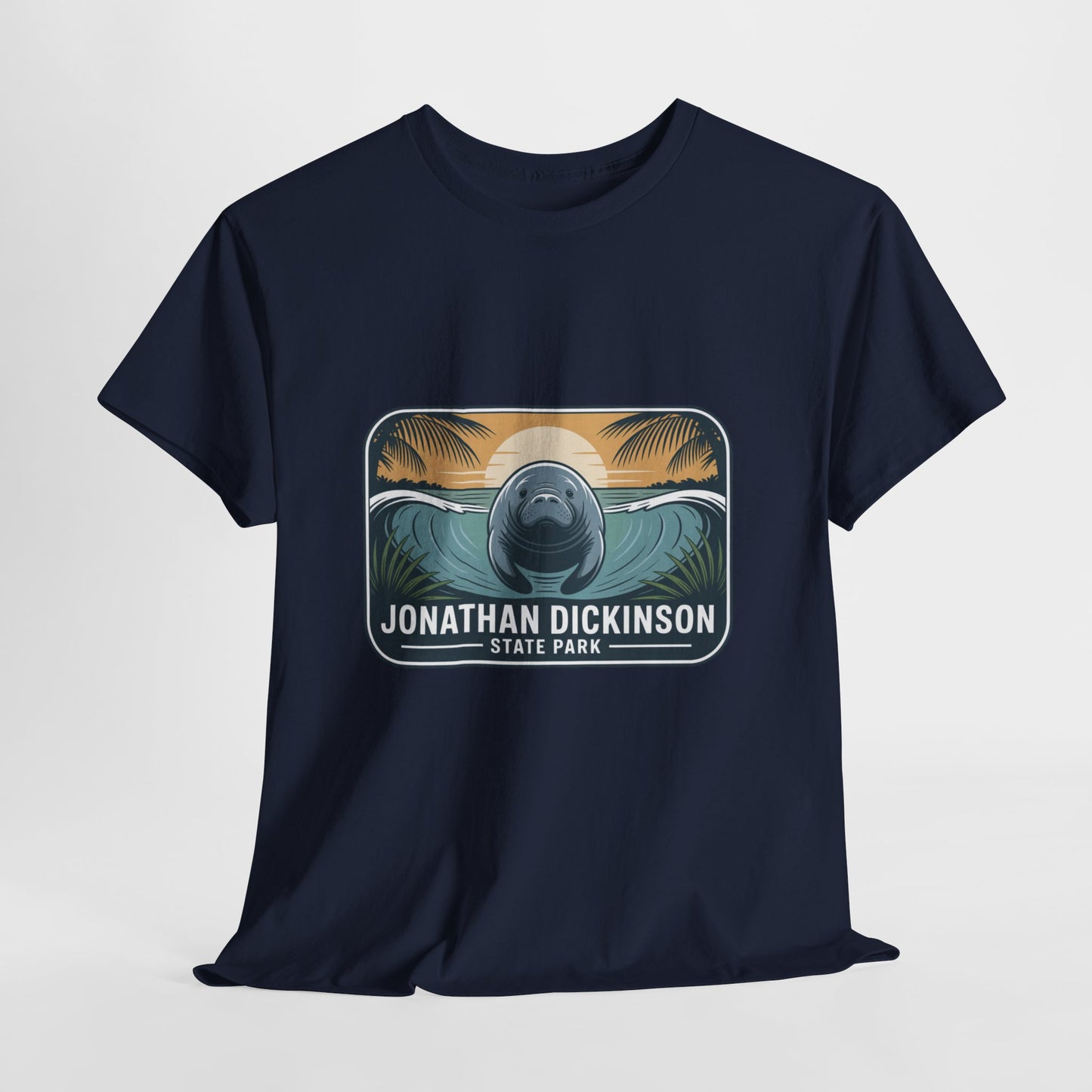 Manatee Badge T-Shirt – Jonathan Dickinson State Park Florida Nature Tee