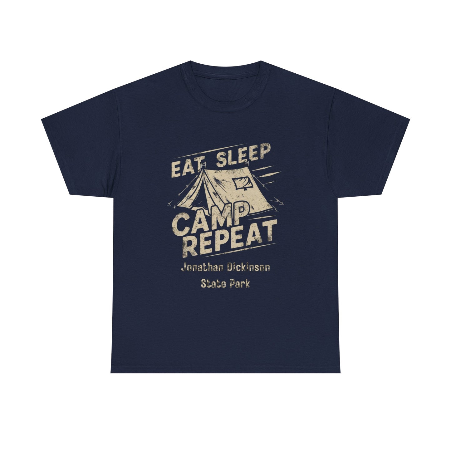 Jonathan Dickinson State Park Camping T-Shirt – Eat Sleep Camp Repeat Graphic Tee