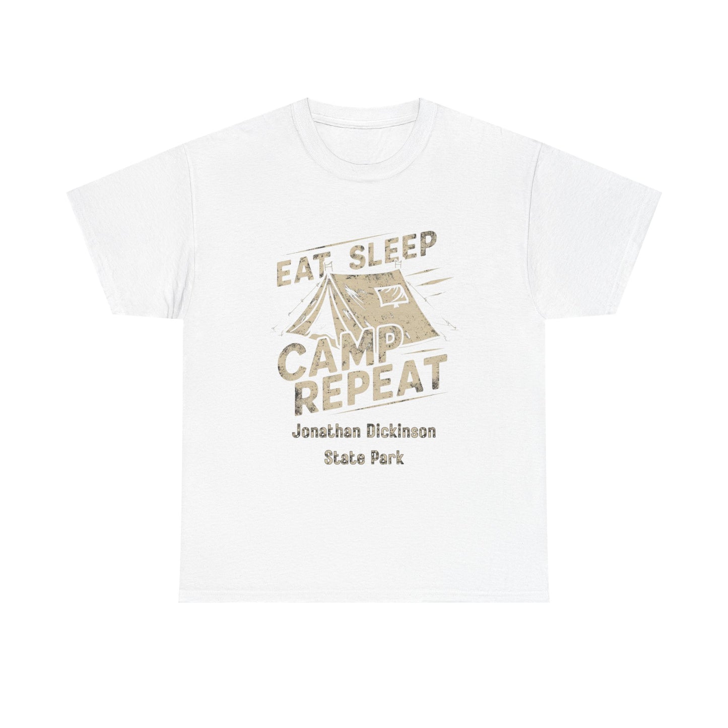 Jonathan Dickinson State Park Camping T-Shirt – Eat Sleep Camp Repeat Graphic Tee