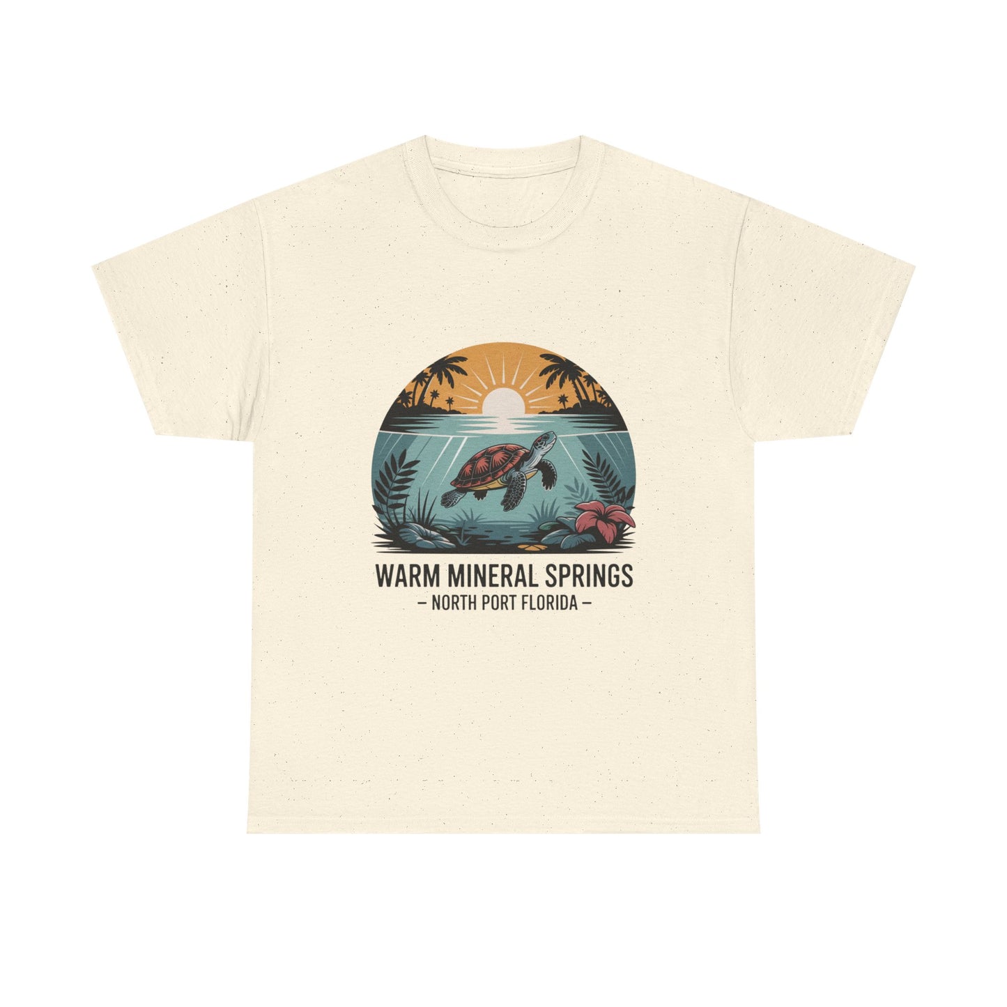 Warm Mineral Springs North Port Florida Sunset Turtle T-Shirt