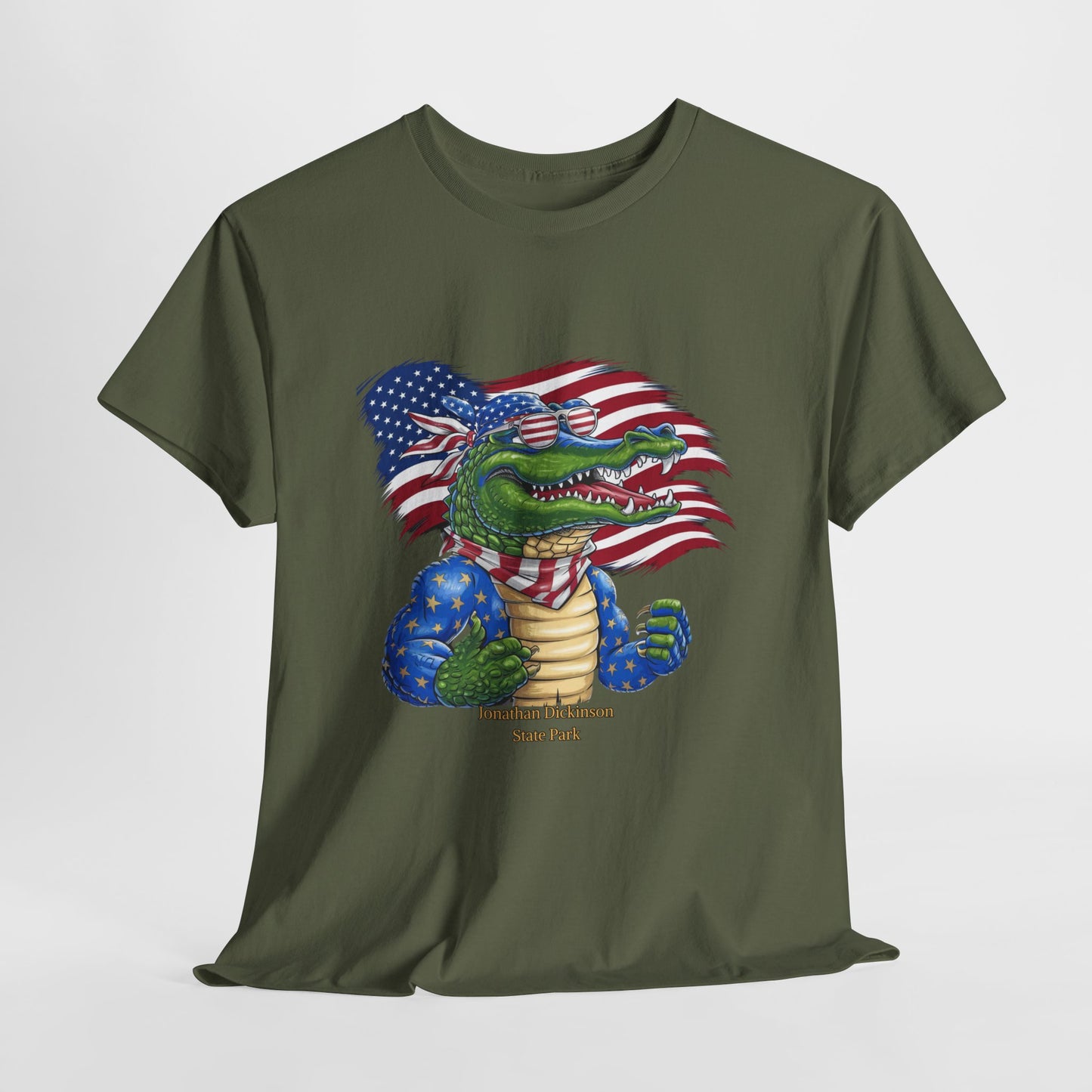 4th of July Alligator T-Shirt – Jonathan Dickinson State Park Patriotic USA Gator Tee