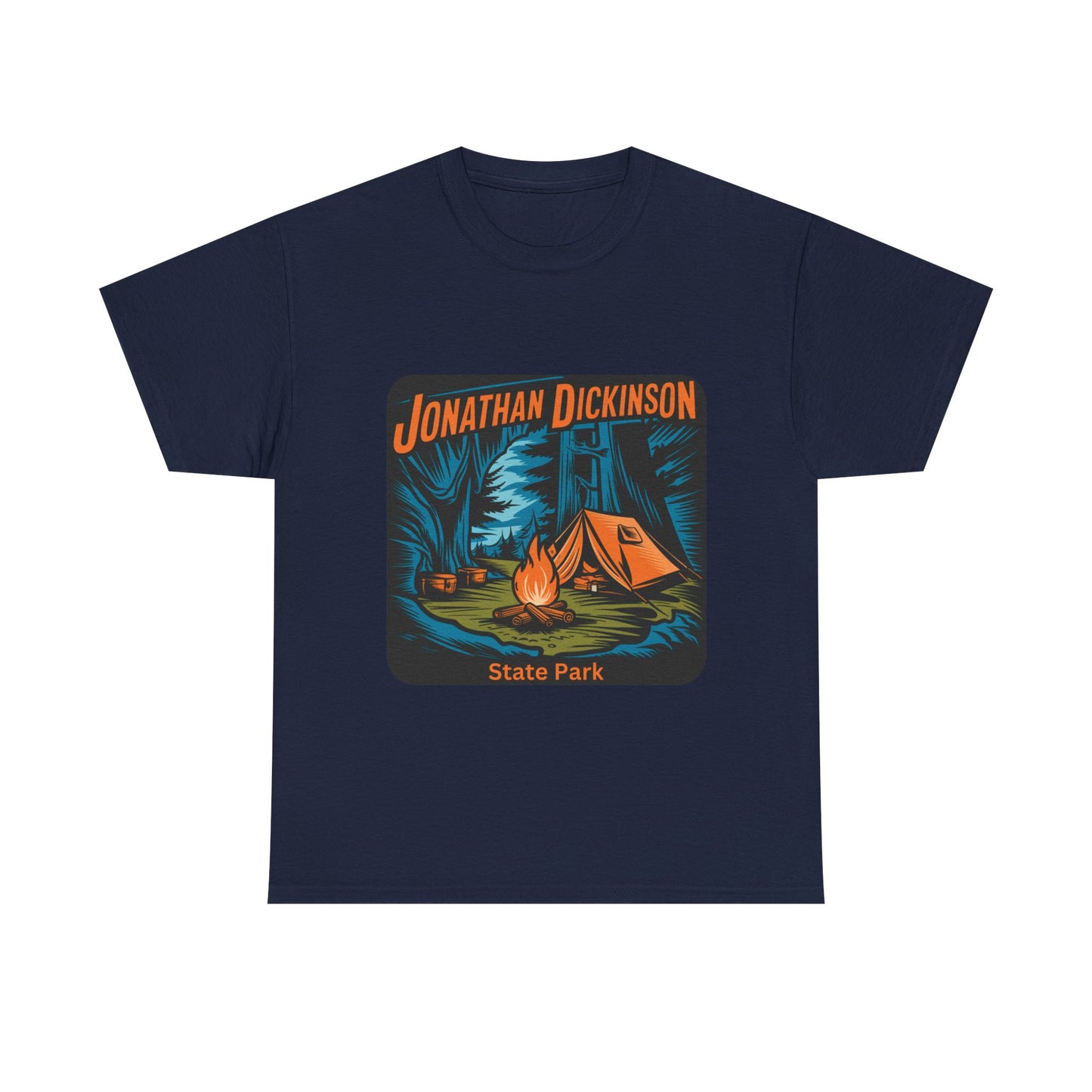 Camping Adventure T-Shirt – Jonathan Dickinson State Park Florida Campfire Nature Tee
