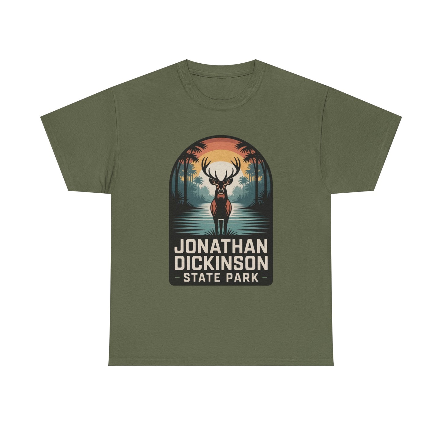 Jonathan Dickinson State Park Deer T-Shirt – Adult Florida Wildlife Sunset Nature Tee
