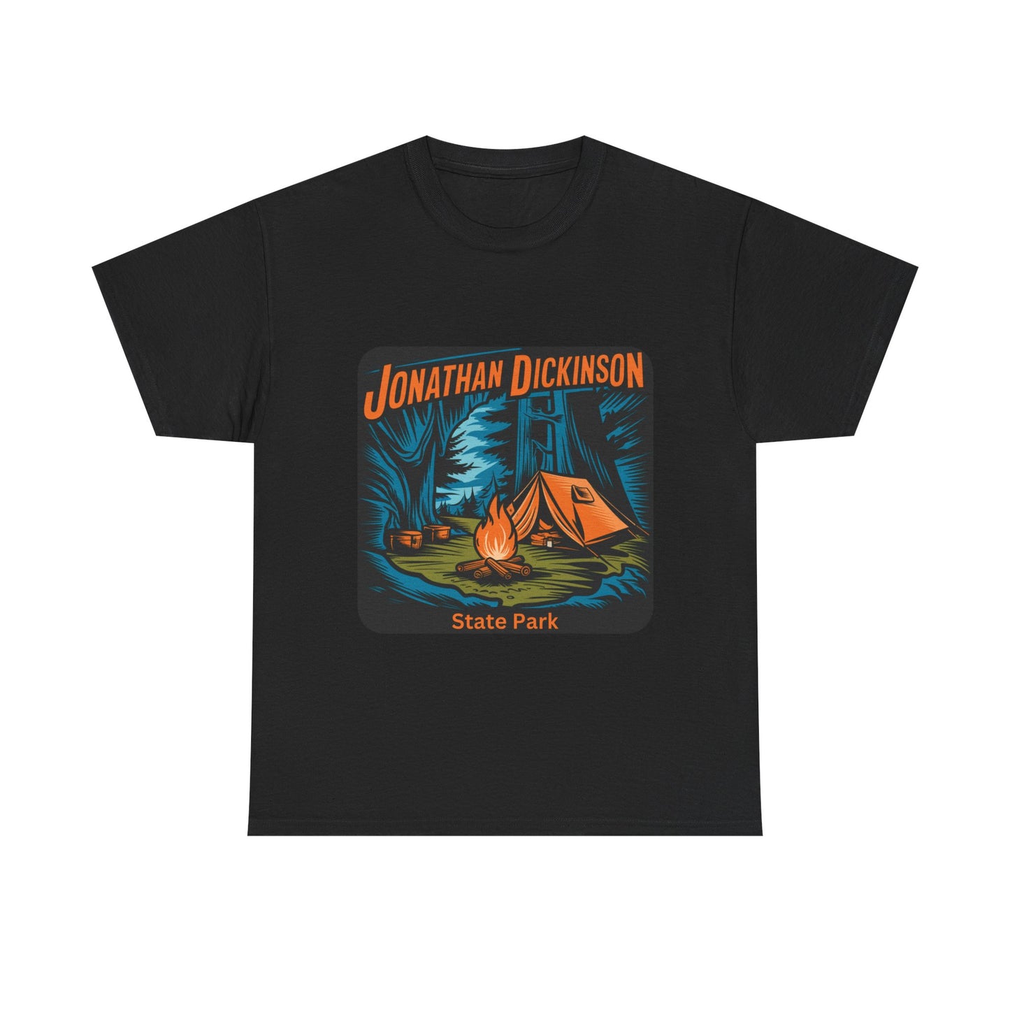 Camping Adventure T-Shirt – Jonathan Dickinson State Park Florida Campfire Nature Tee