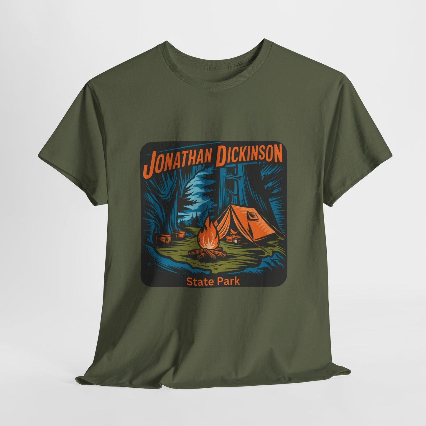 Camping Adventure T-Shirt – Jonathan Dickinson State Park Florida Campfire Nature Tee