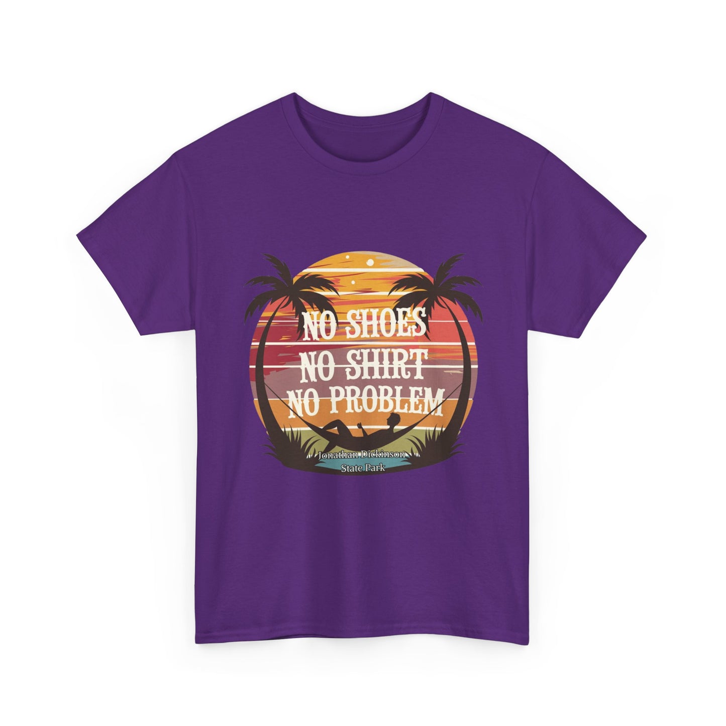 No Shoes No Shirt No Problem T-Shirt – Jonathan Dickinson State Park Relaxed Florida Tee
