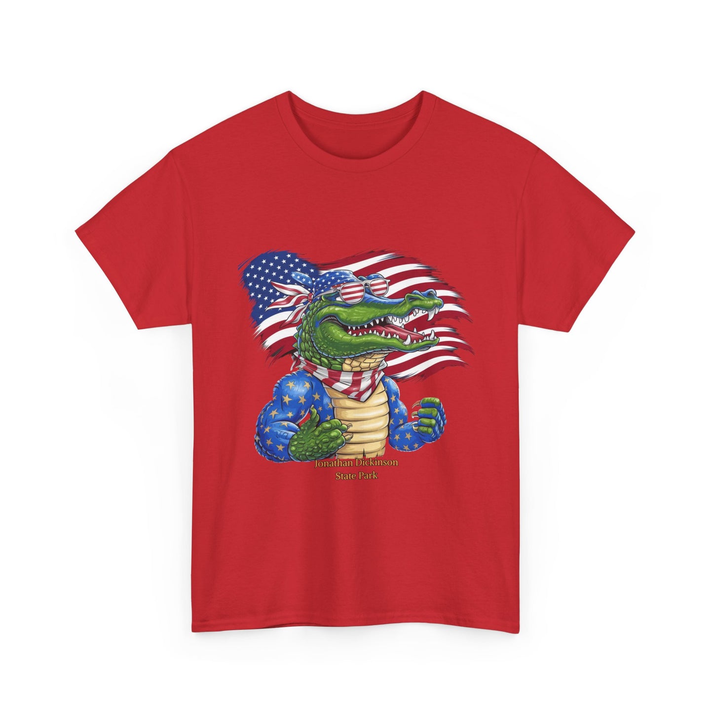 4th of July Alligator T-Shirt – Jonathan Dickinson State Park Patriotic USA Gator Tee