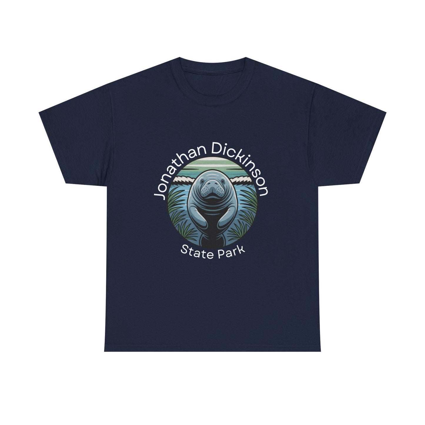 Coastal Manatee Circle T-Shirt – Jonathan Dickinson State Park Florida Nature Tee