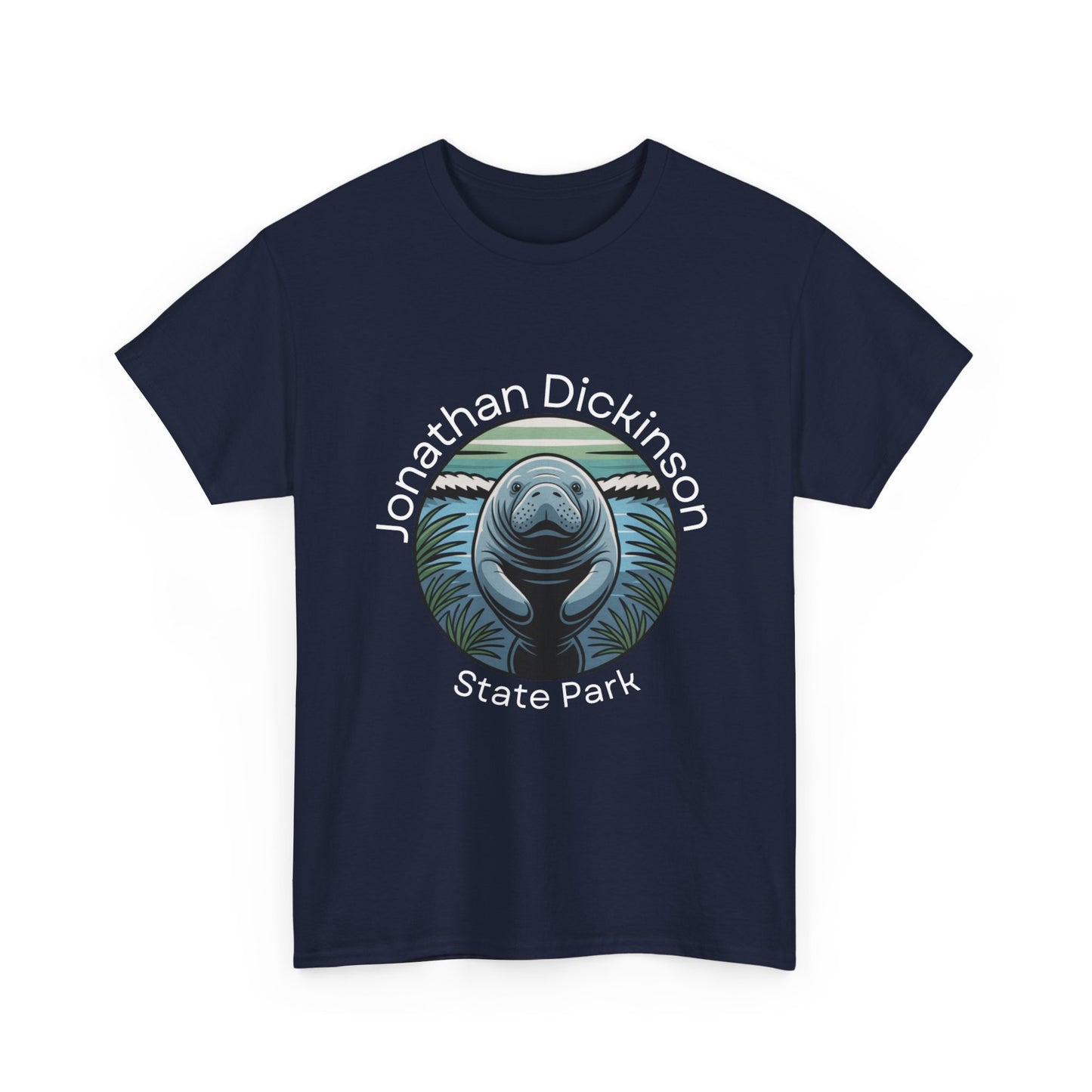 Coastal Manatee Circle T-Shirt – Jonathan Dickinson State Park Florida Nature Tee