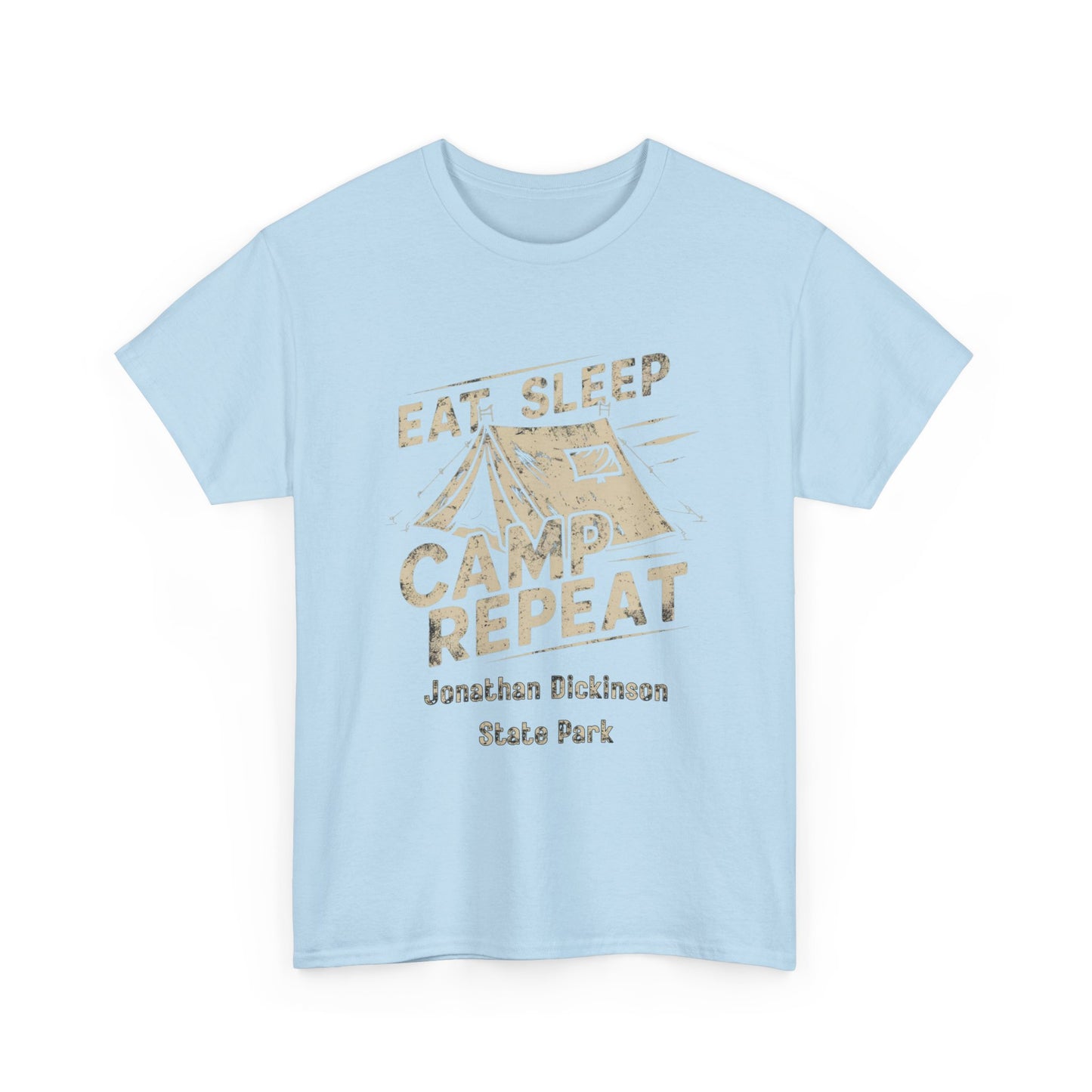 Jonathan Dickinson State Park Camping T-Shirt – Eat Sleep Camp Repeat Graphic Tee