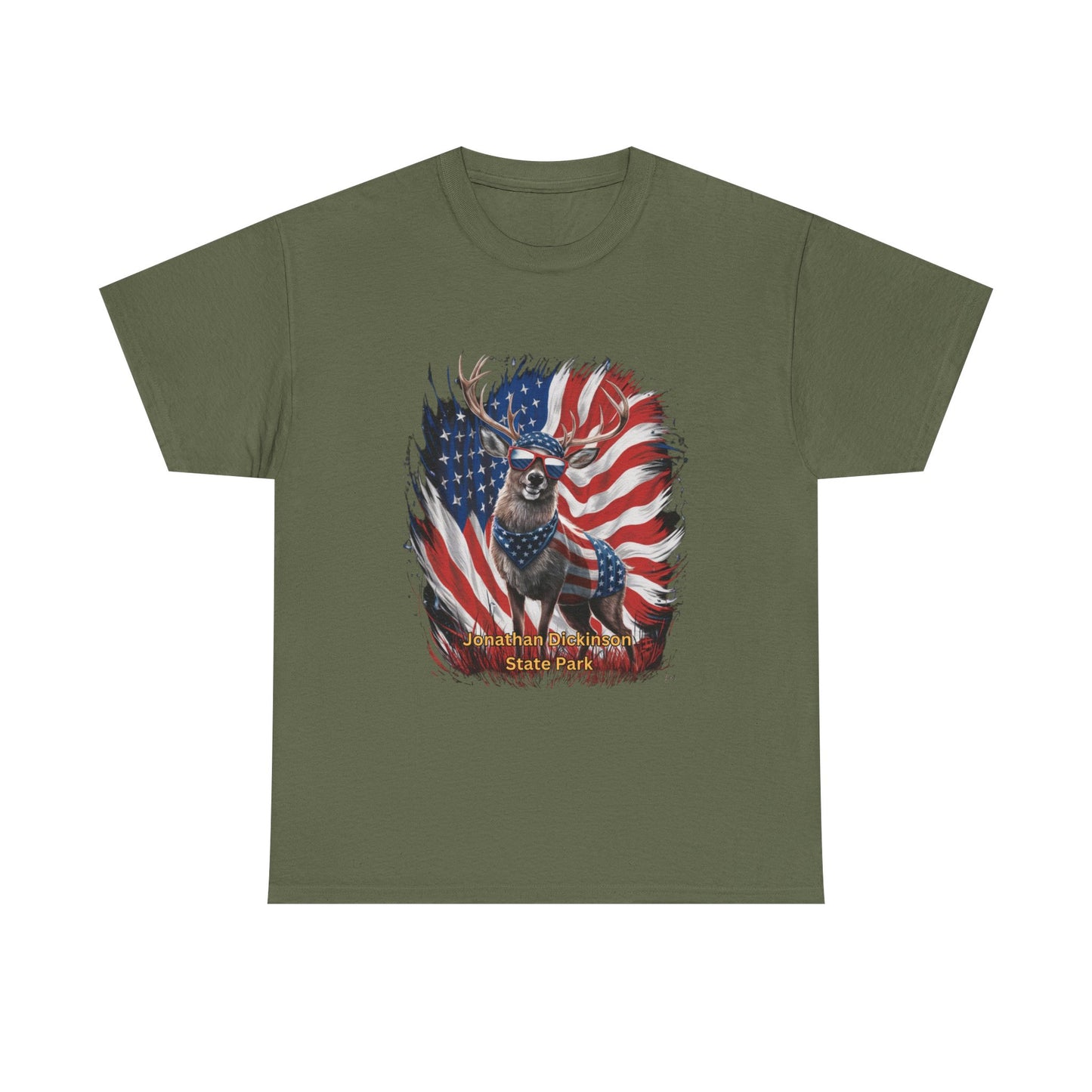 4th of July Deer T-Shirt – Jonathan Dickinson State Park Patriotic USA Buck Tee