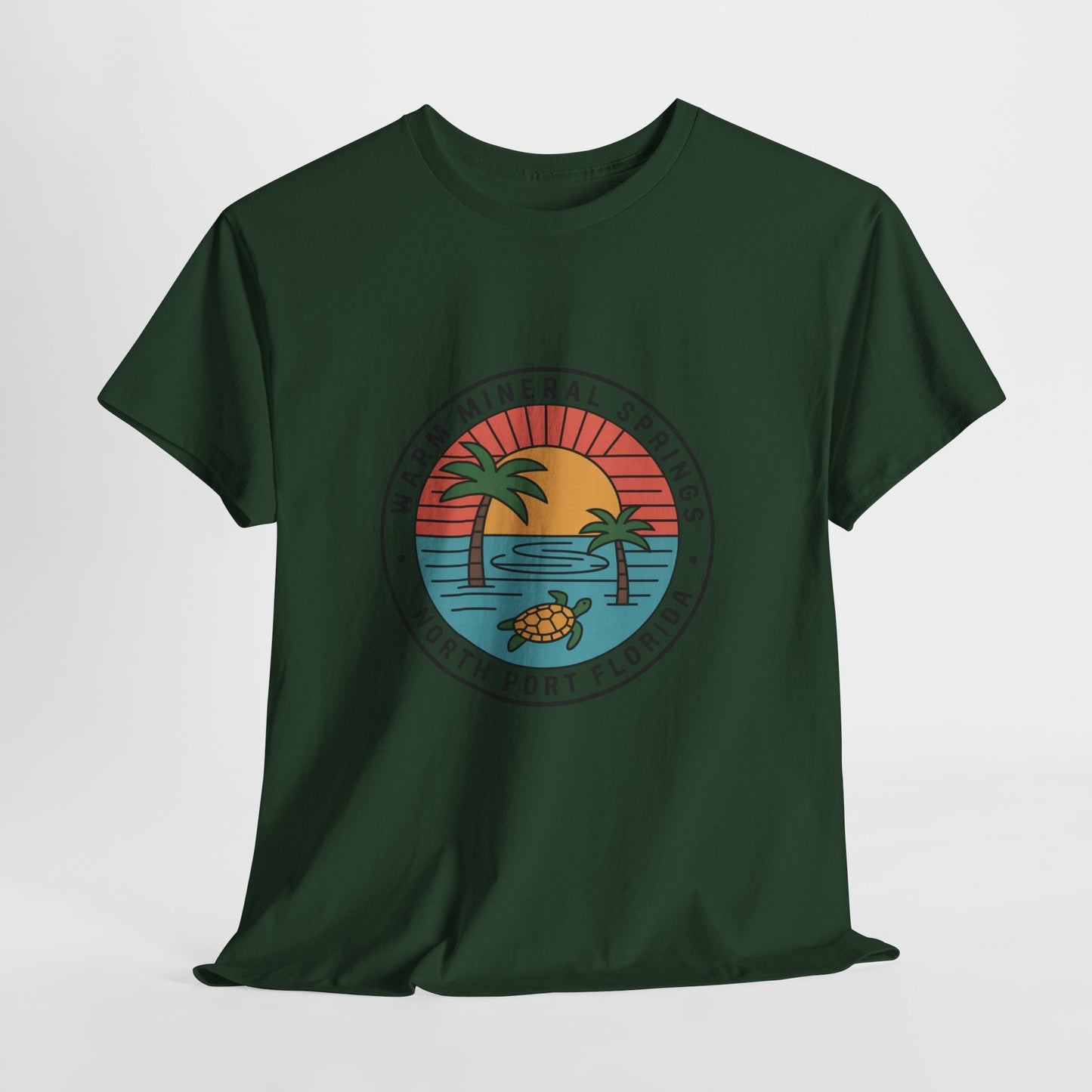Warm Mineral Springs Florida Turtle Sunset T-Shirt
