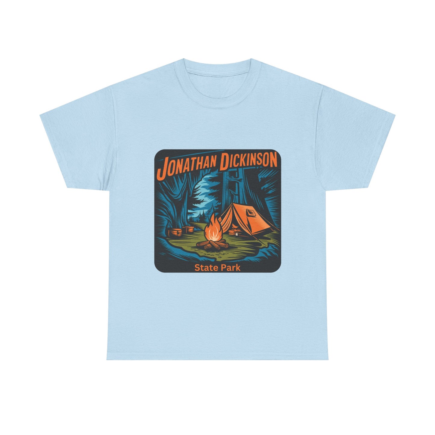 Camping Adventure T-Shirt – Jonathan Dickinson State Park Florida Campfire Nature Tee