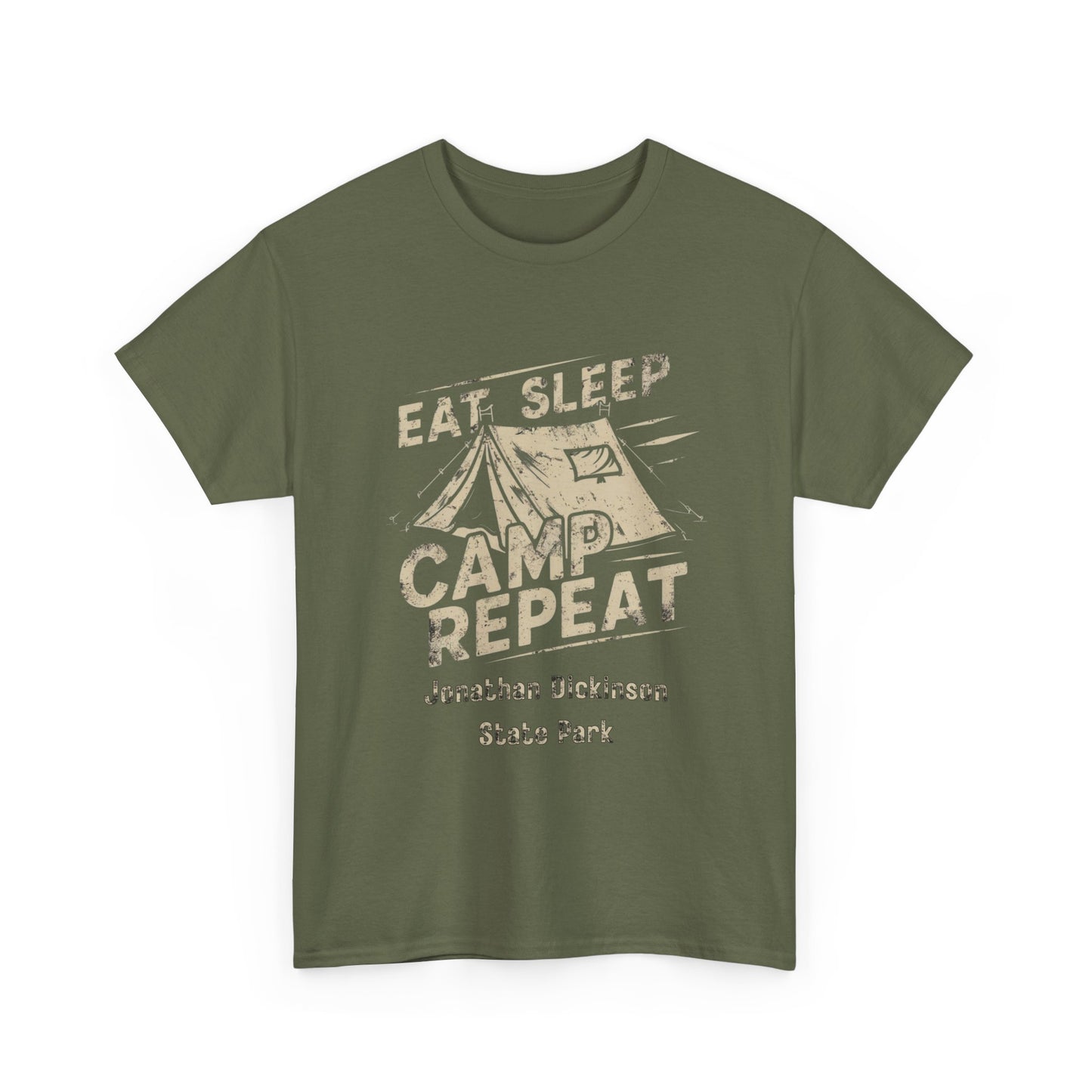 Jonathan Dickinson State Park Camping T-Shirt – Eat Sleep Camp Repeat Graphic Tee