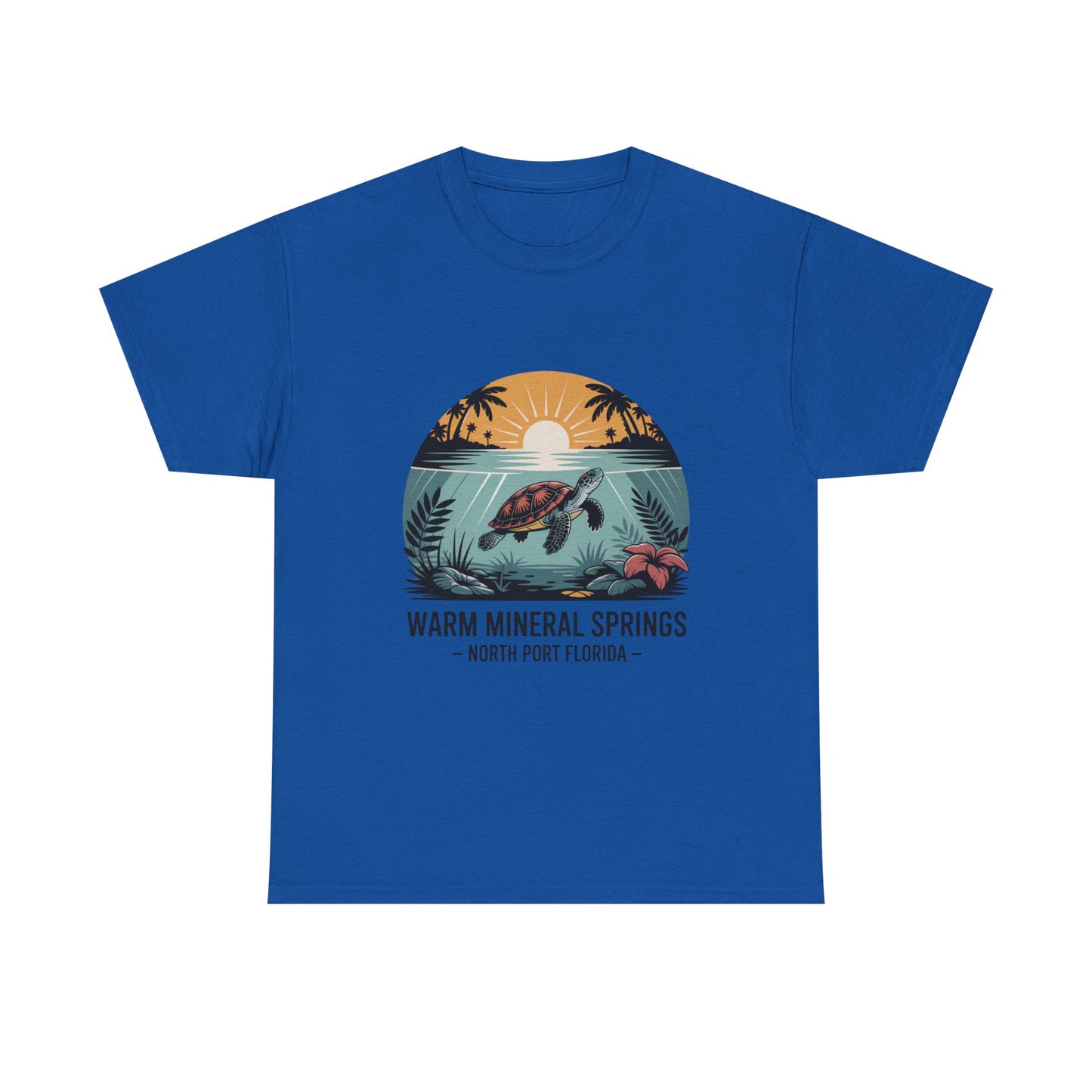 Warm Mineral Springs North Port Florida Sunset Turtle T-Shirt