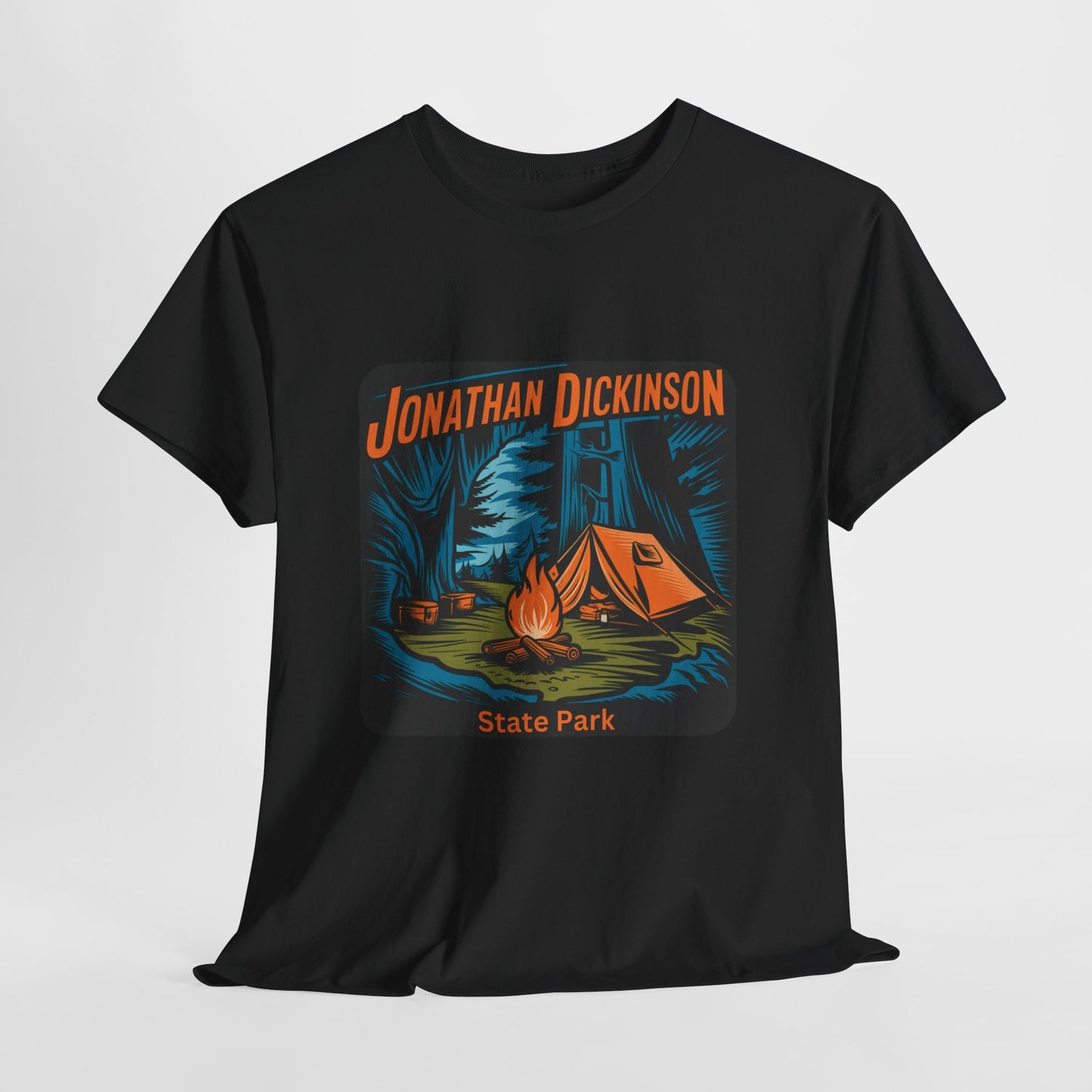 Camping Adventure T-Shirt – Jonathan Dickinson State Park Florida Campfire Nature Tee