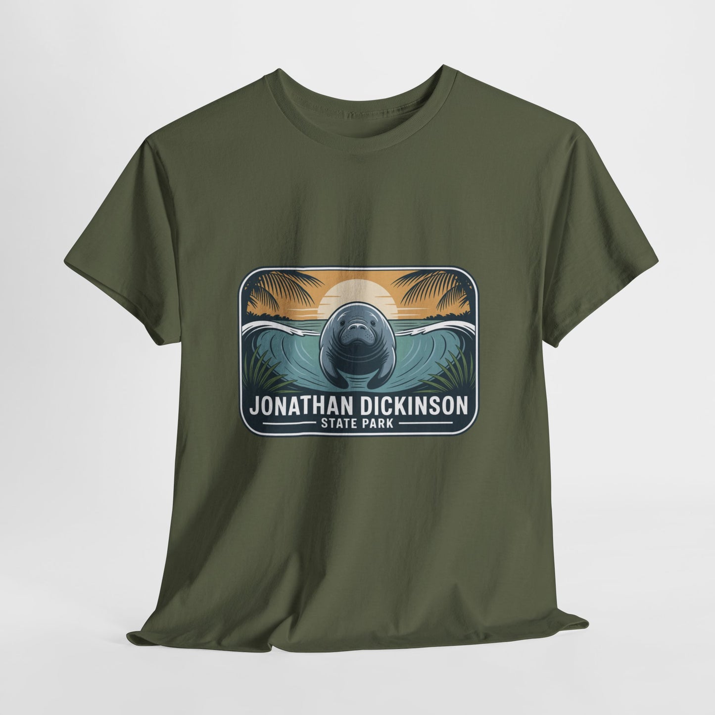 Manatee Badge T-Shirt – Jonathan Dickinson State Park Florida Nature Tee