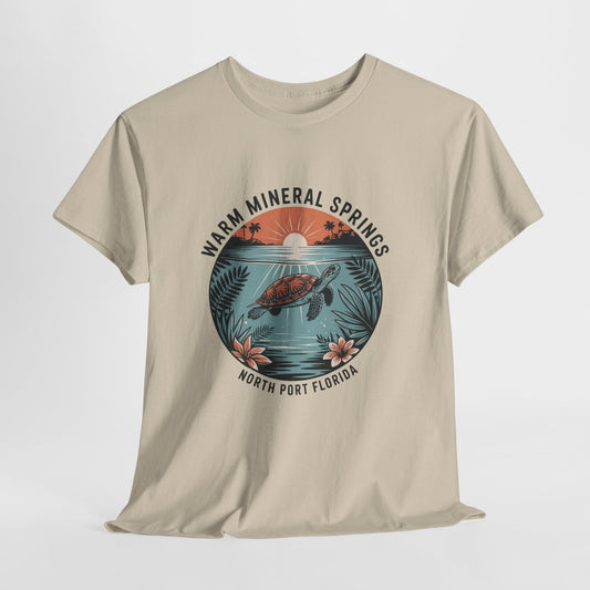 Warm Mineral Springs North Port Florida Turtle Graphic T-Shirt
