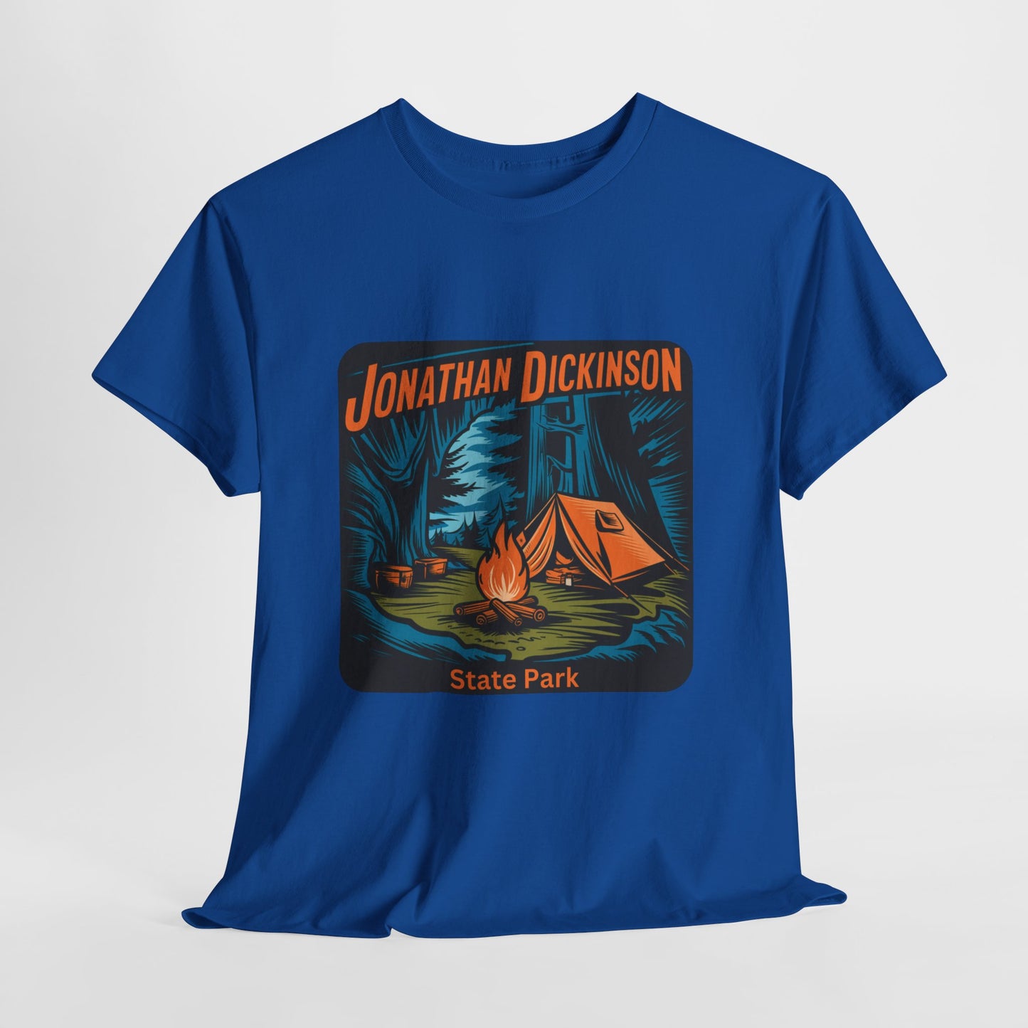 Camping Adventure T-Shirt – Jonathan Dickinson State Park Florida Campfire Nature Tee