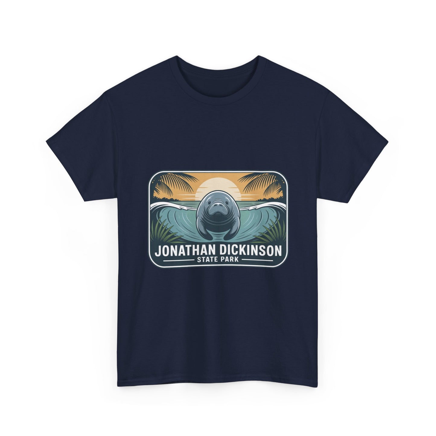 Manatee Badge T-Shirt – Jonathan Dickinson State Park Florida Nature Tee