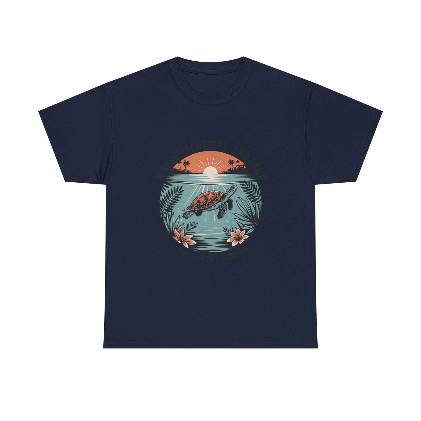 Warm Mineral Springs North Port Florida Turtle Graphic T-Shirt
