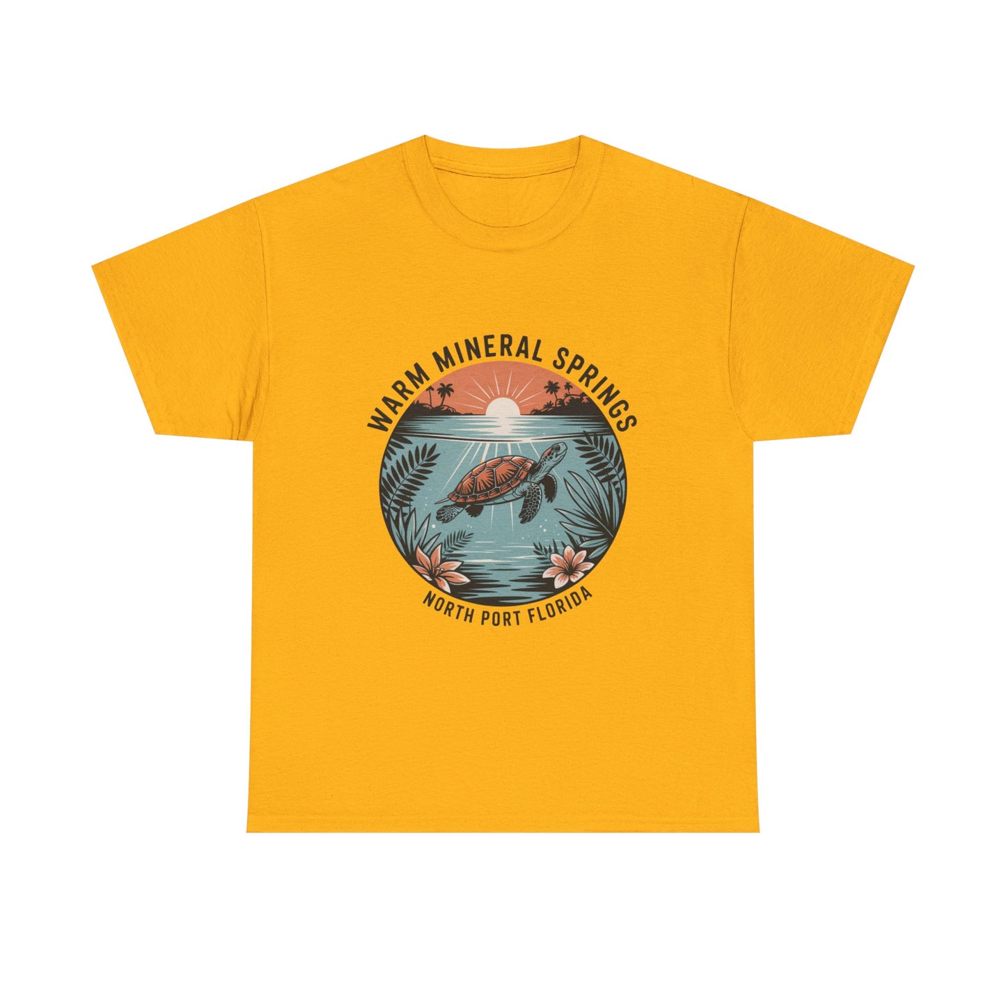 Warm Mineral Springs North Port Florida Turtle Graphic T-Shirt