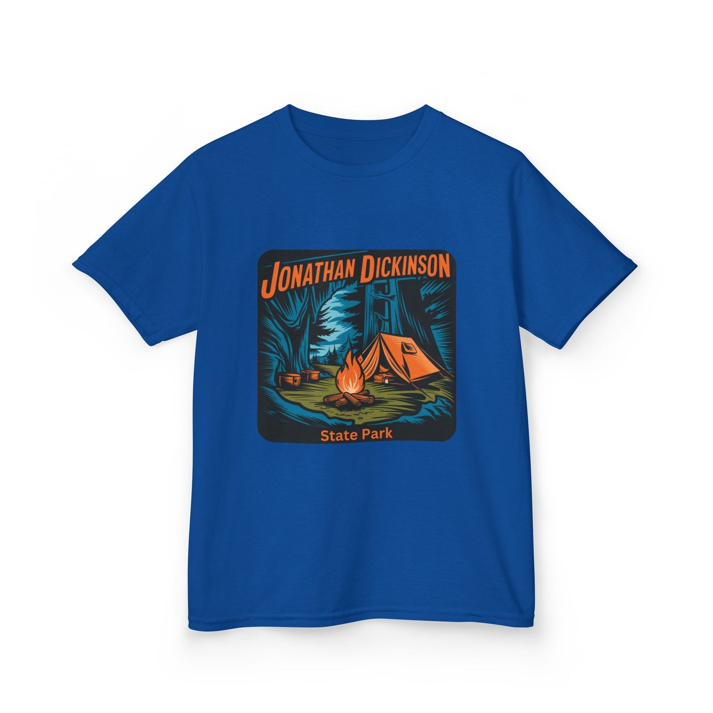 Kids Jonathan Dickinson State Park Camping T-Shirt – Florida Campfire Nature Youth Tee
