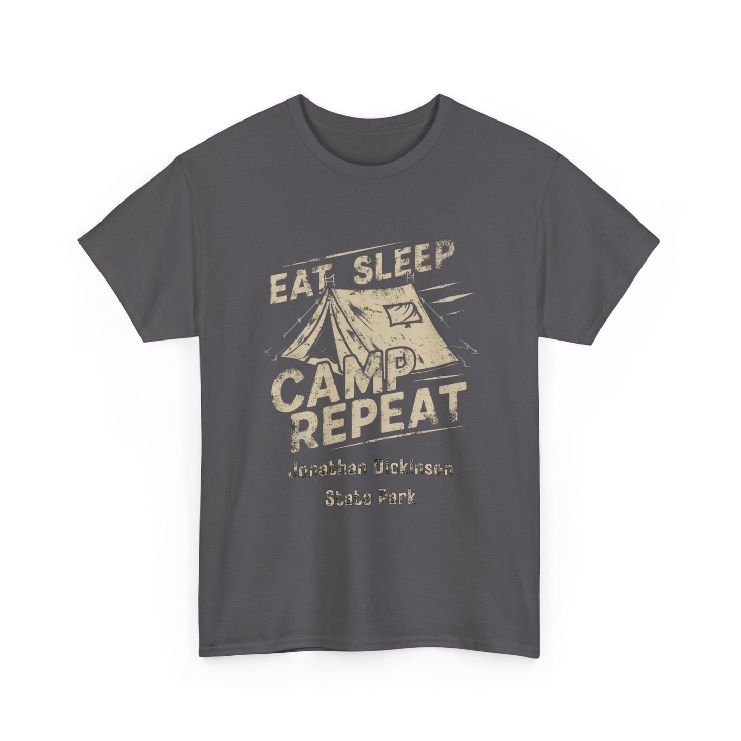 Jonathan Dickinson State Park Camping T-Shirt – Eat Sleep Camp Repeat Graphic Tee