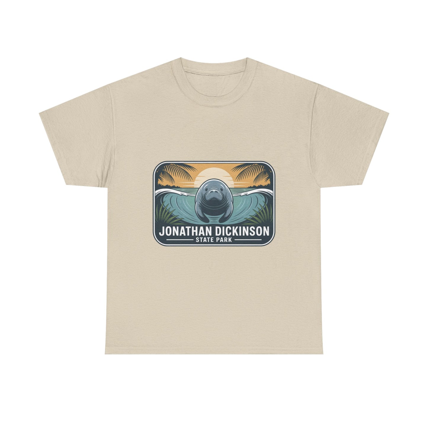 Manatee Badge T-Shirt – Jonathan Dickinson State Park Florida Nature Tee