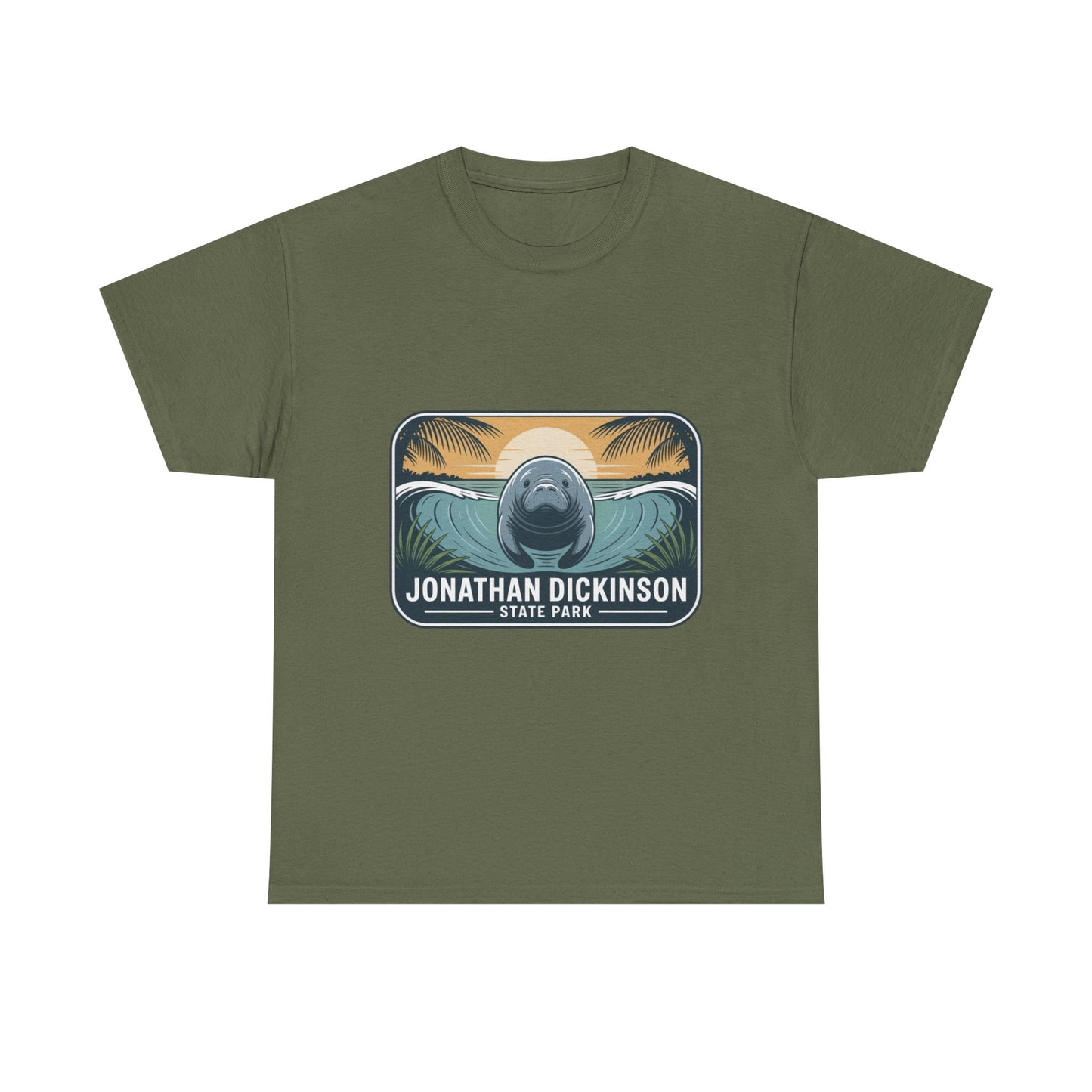 Manatee Badge T-Shirt – Jonathan Dickinson State Park Florida Nature Tee