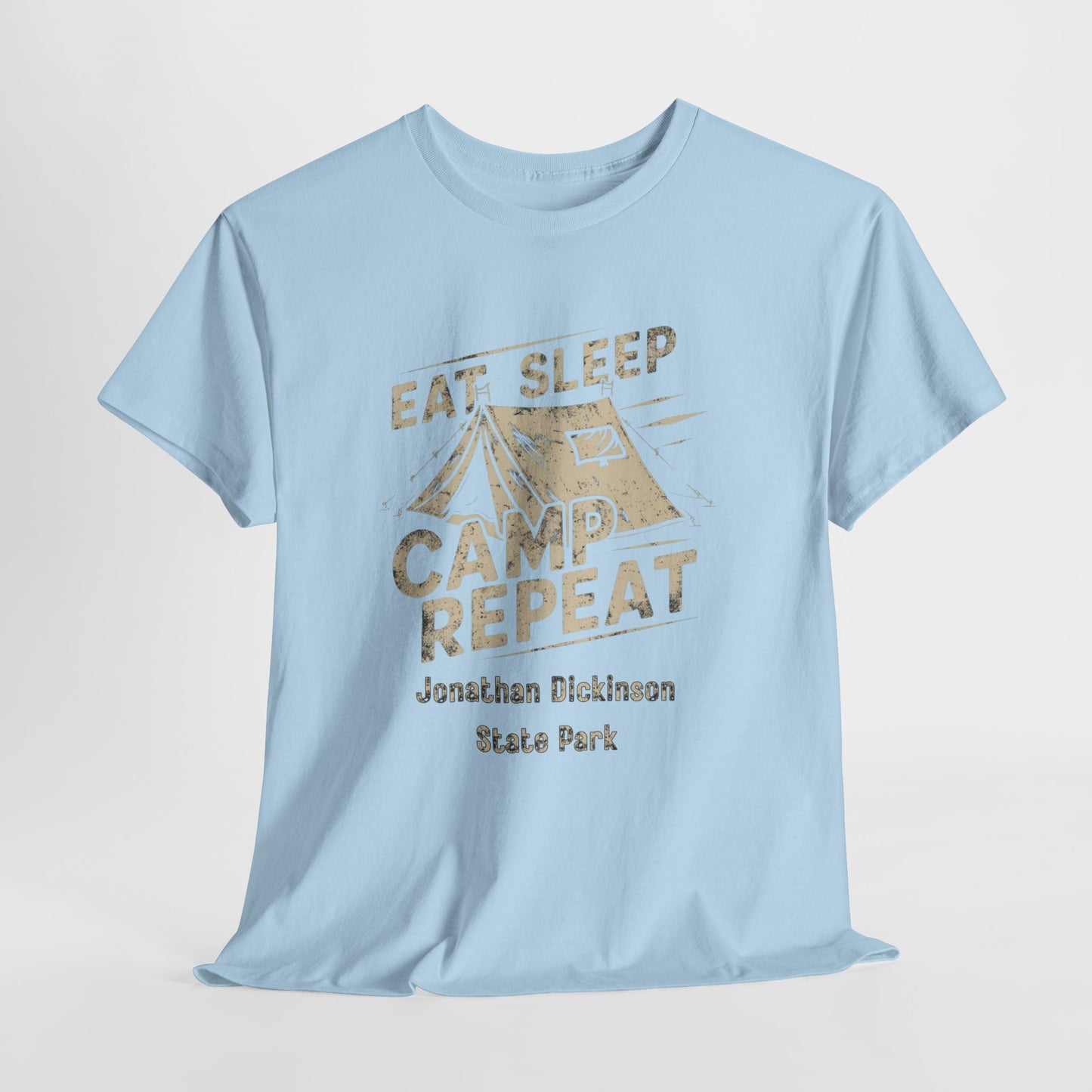Jonathan Dickinson State Park Camping T-Shirt – Eat Sleep Camp Repeat Graphic Tee