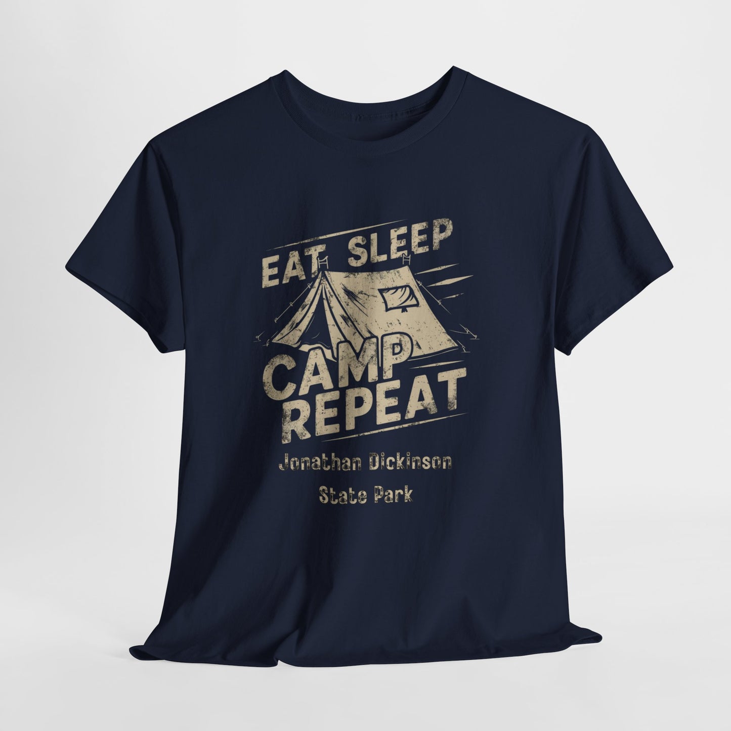 Jonathan Dickinson State Park Camping T-Shirt – Eat Sleep Camp Repeat Graphic Tee