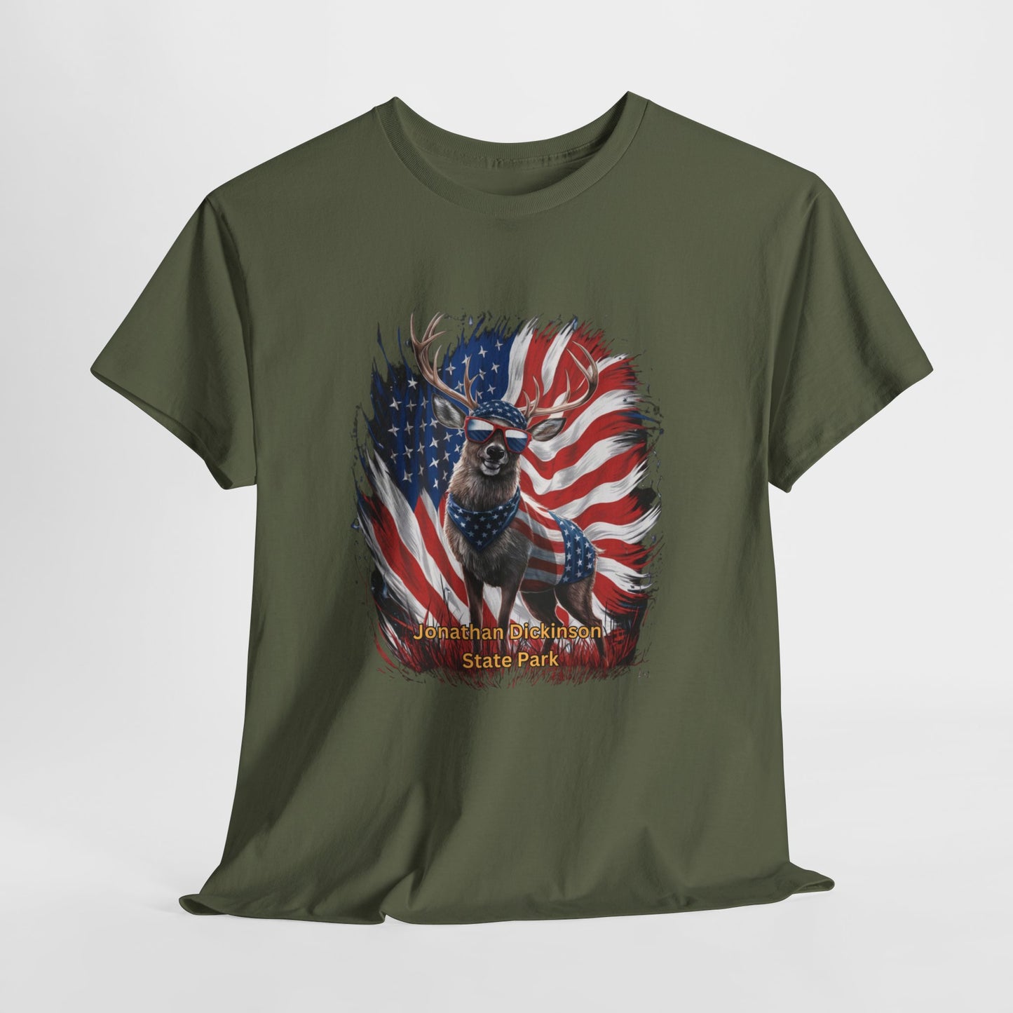 4th of July Deer T-Shirt – Jonathan Dickinson State Park Patriotic USA Buck Tee