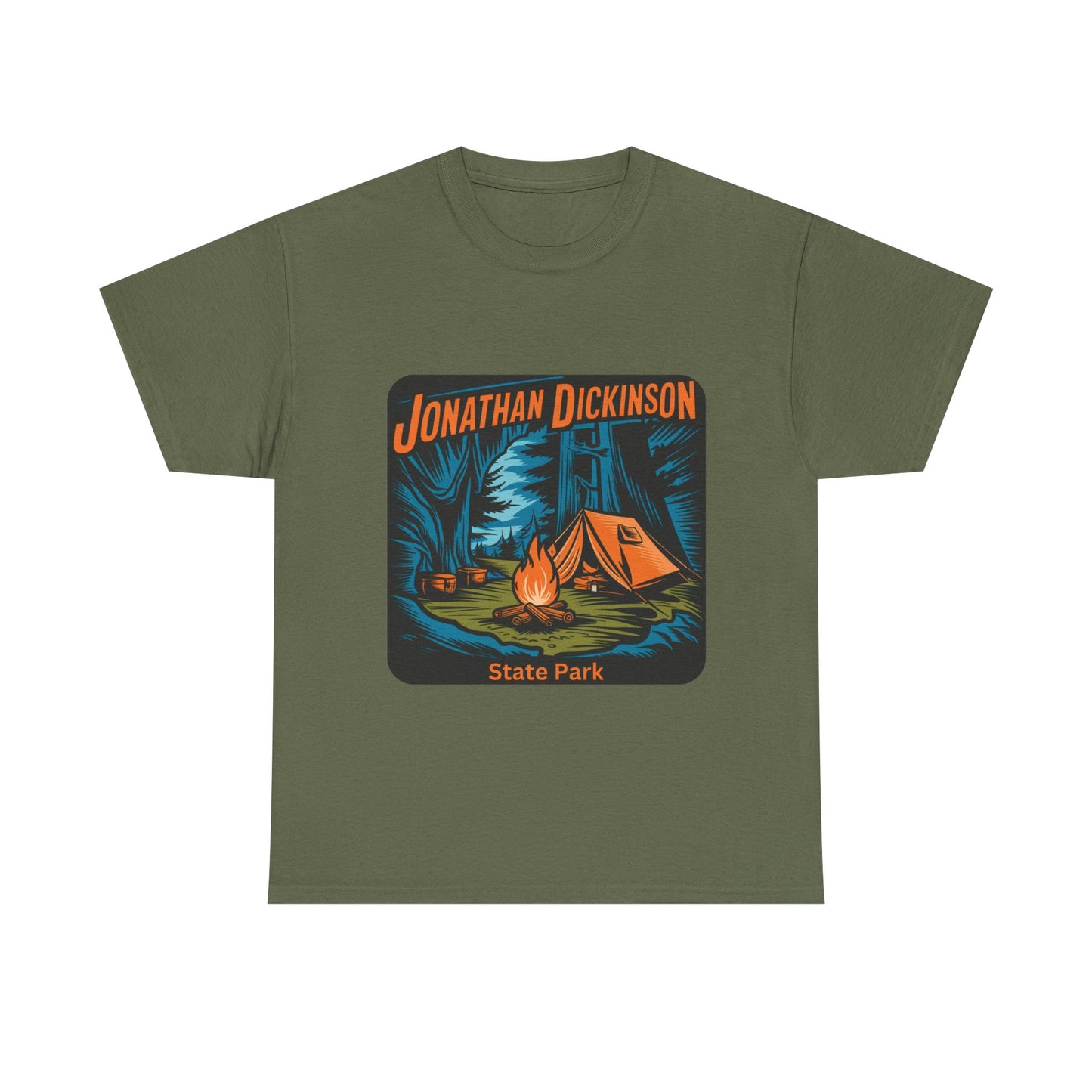 Camping Adventure T-Shirt – Jonathan Dickinson State Park Florida Campfire Nature Tee