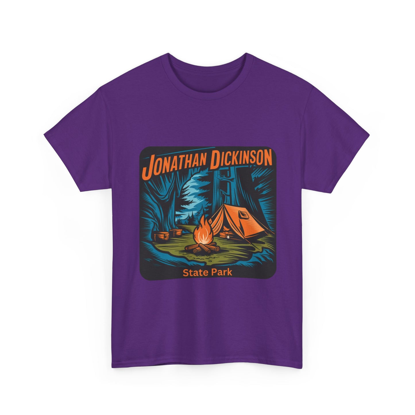 Camping Adventure T-Shirt – Jonathan Dickinson State Park Florida Campfire Nature Tee