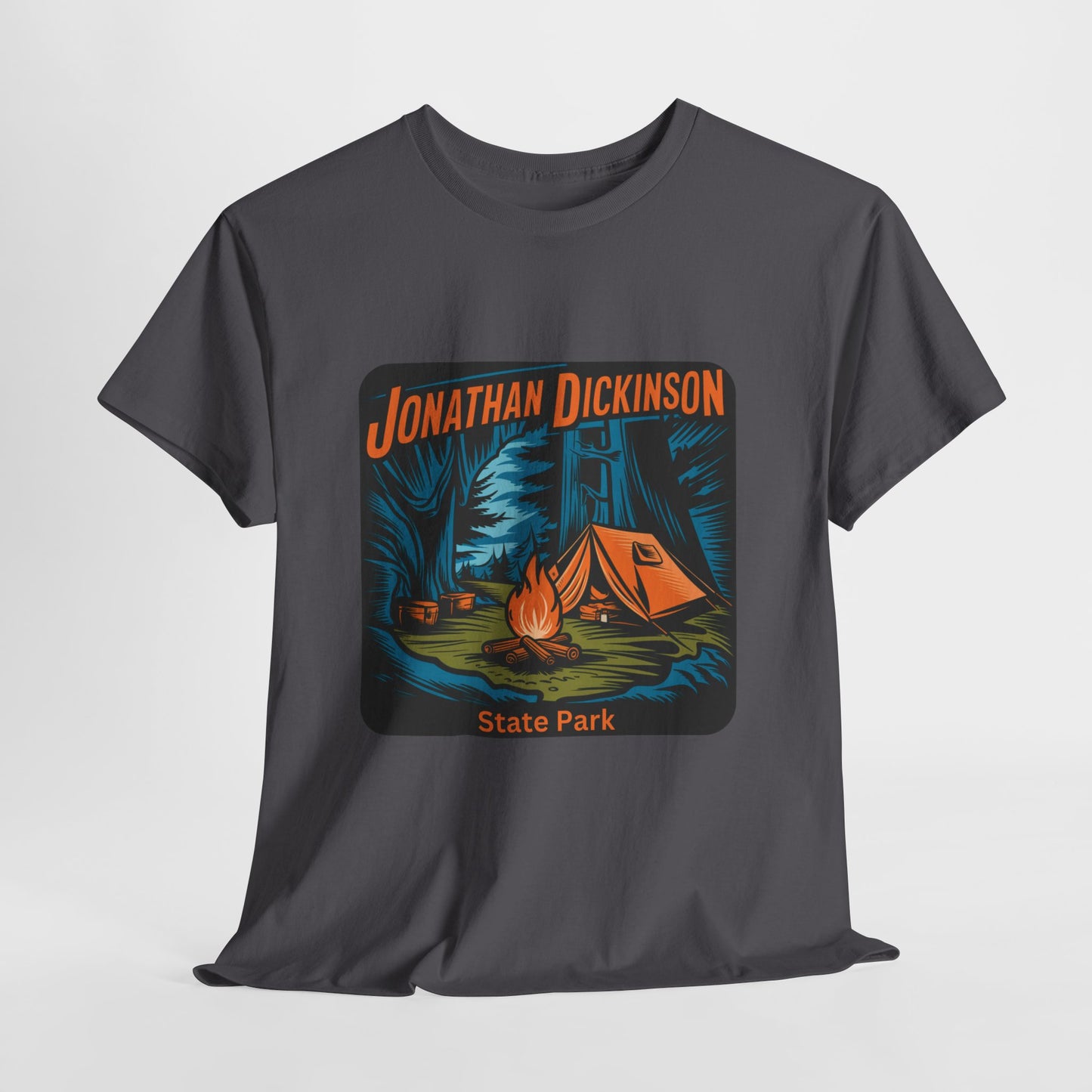 Camping Adventure T-Shirt – Jonathan Dickinson State Park Florida Campfire Nature Tee