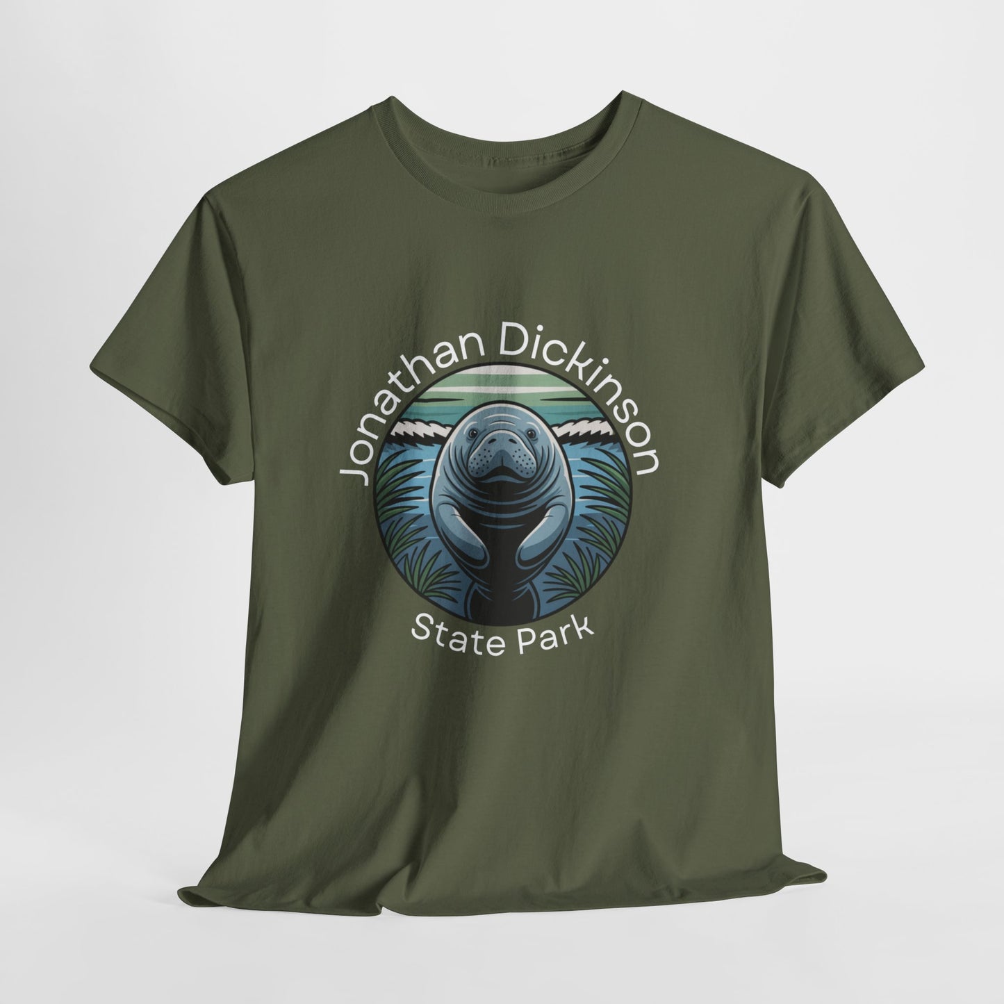 Coastal Manatee Circle T-Shirt – Jonathan Dickinson State Park Florida Nature Tee