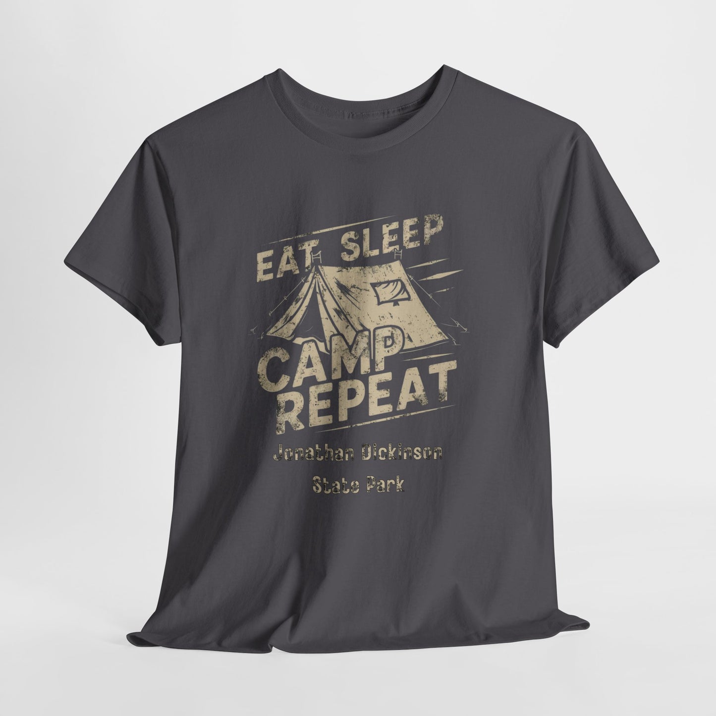 Jonathan Dickinson State Park Camping T-Shirt – Eat Sleep Camp Repeat Graphic Tee