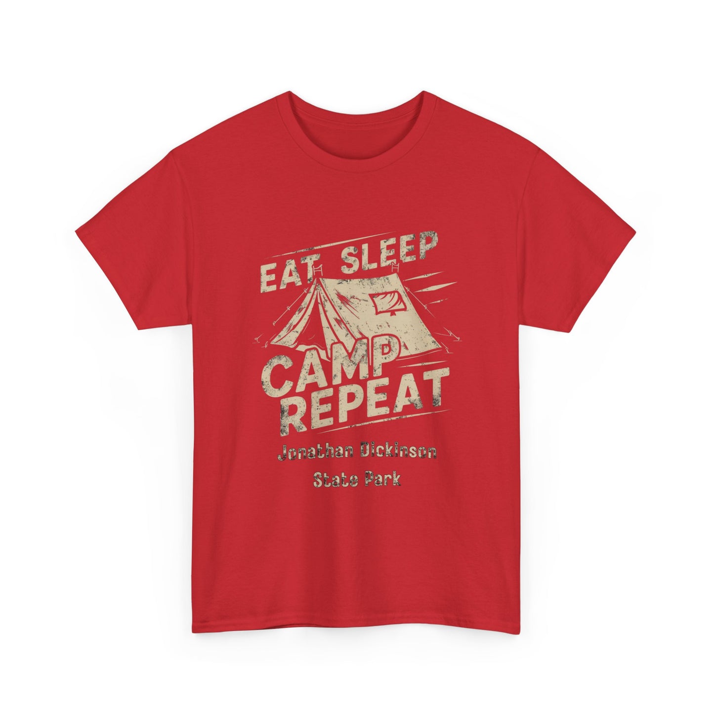 Jonathan Dickinson State Park Camping T-Shirt – Eat Sleep Camp Repeat Graphic Tee