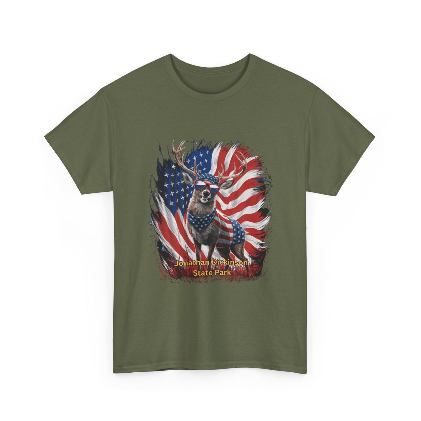 4th of July Deer T-Shirt – Jonathan Dickinson State Park Patriotic USA Buck Tee