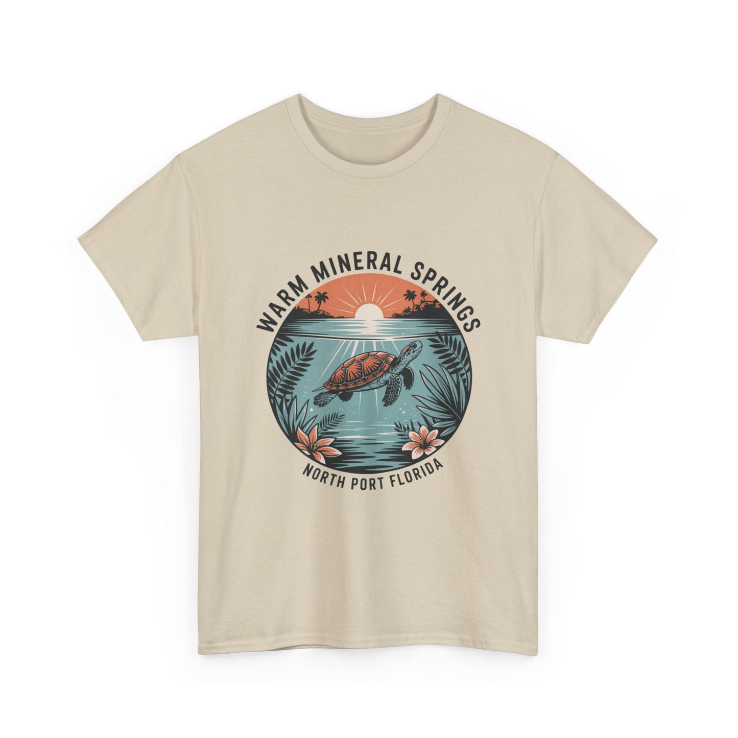 Warm Mineral Springs North Port Florida Turtle Graphic T-Shirt