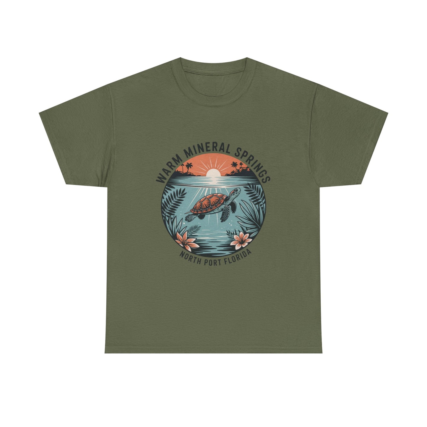 Warm Mineral Springs North Port Florida Turtle Graphic T-Shirt