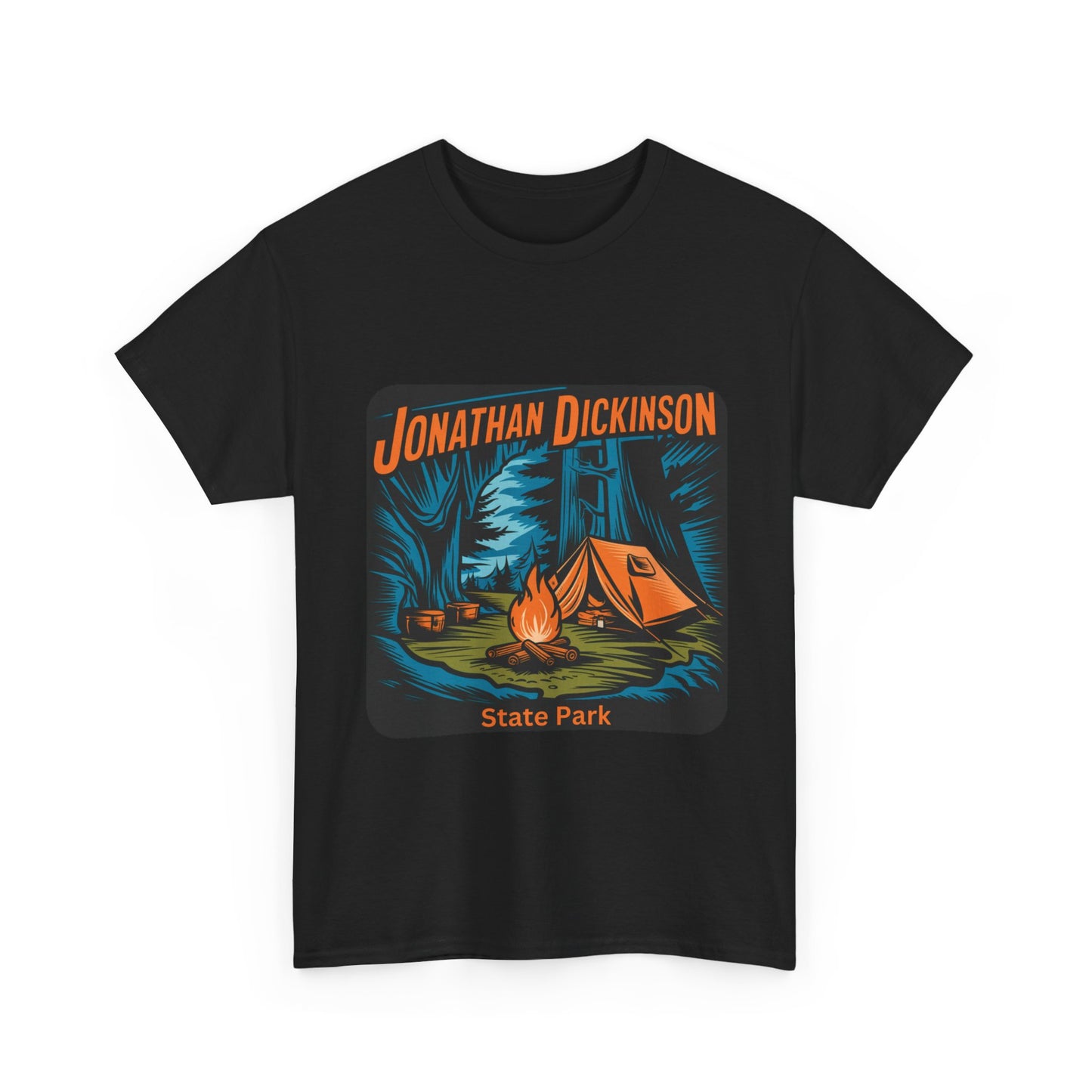 Camping Adventure T-Shirt – Jonathan Dickinson State Park Florida Campfire Nature Tee