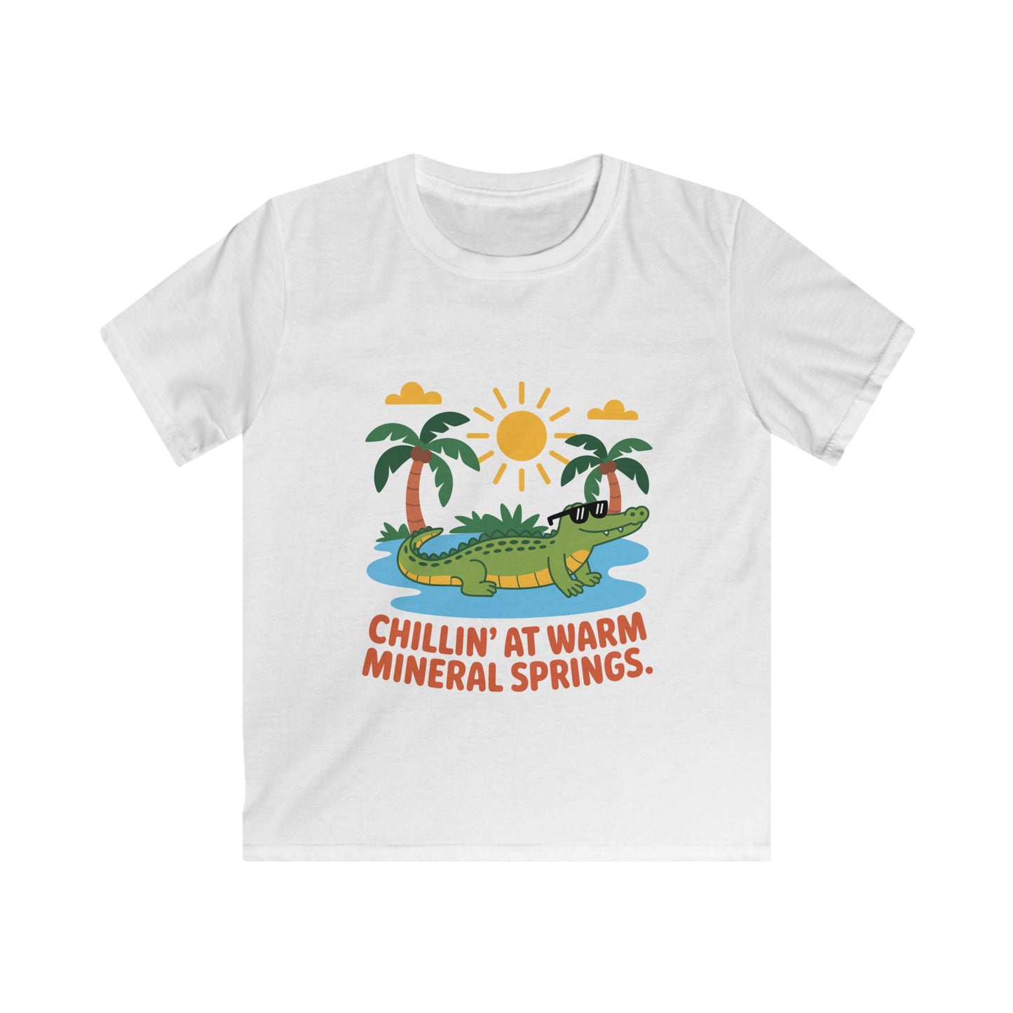 Chillin’ Alligator Florida T-Shirt – Fun Vacation Souvenir  Warm Mineral Springs