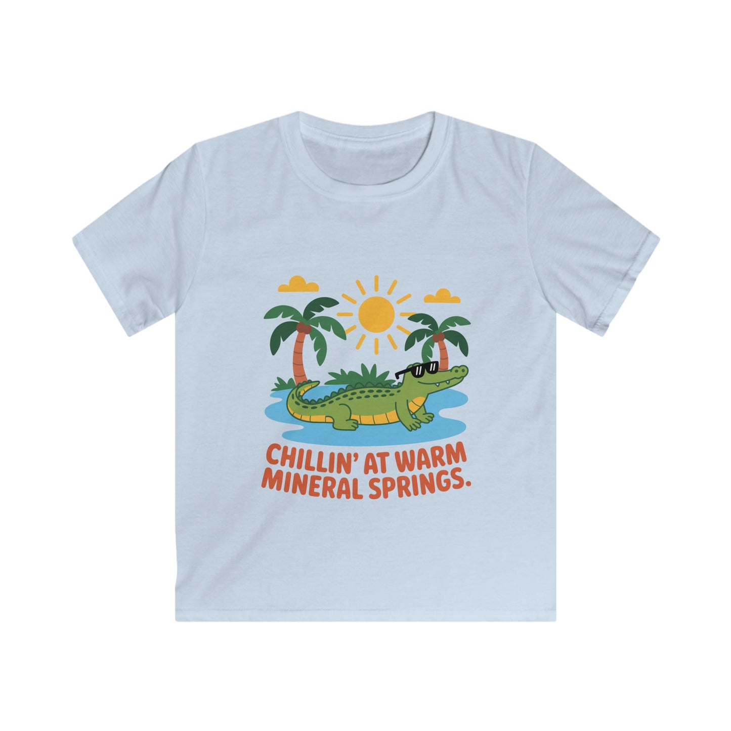 Chillin’ Alligator Florida T-Shirt – Fun Vacation Souvenir  Warm Mineral Springs
