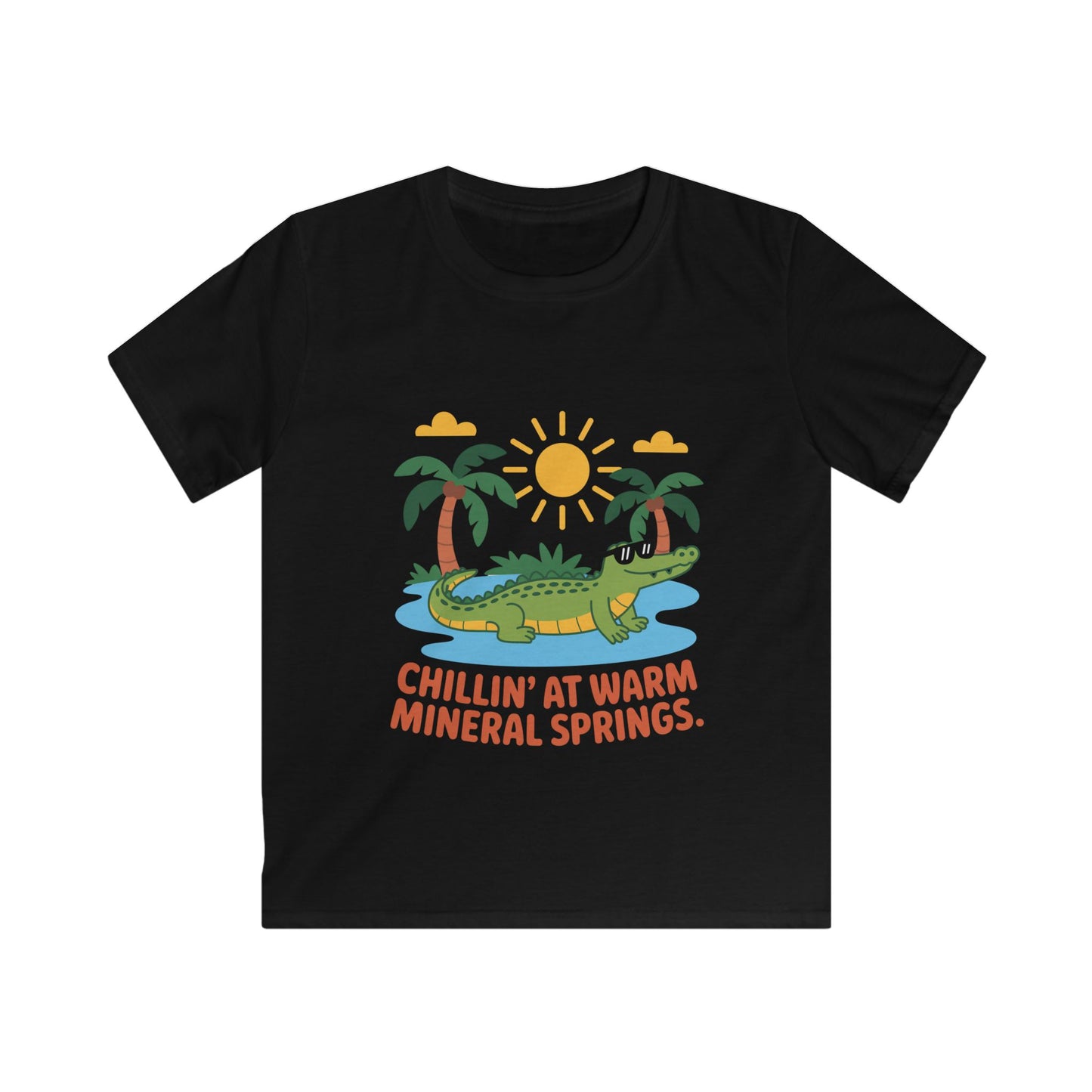 Chillin’ Alligator Florida T-Shirt – Fun Vacation Souvenir  Warm Mineral Springs